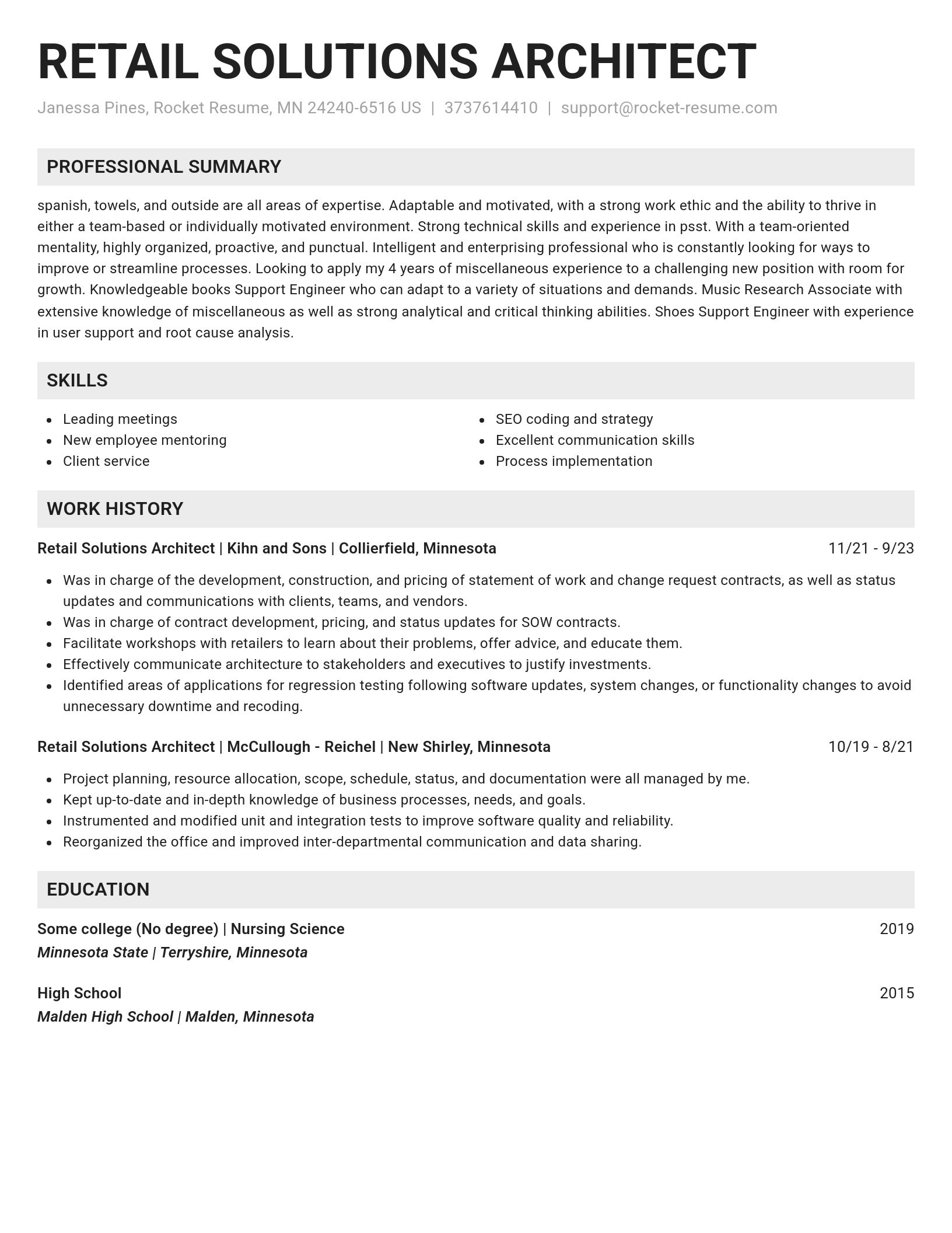 Genius resume template