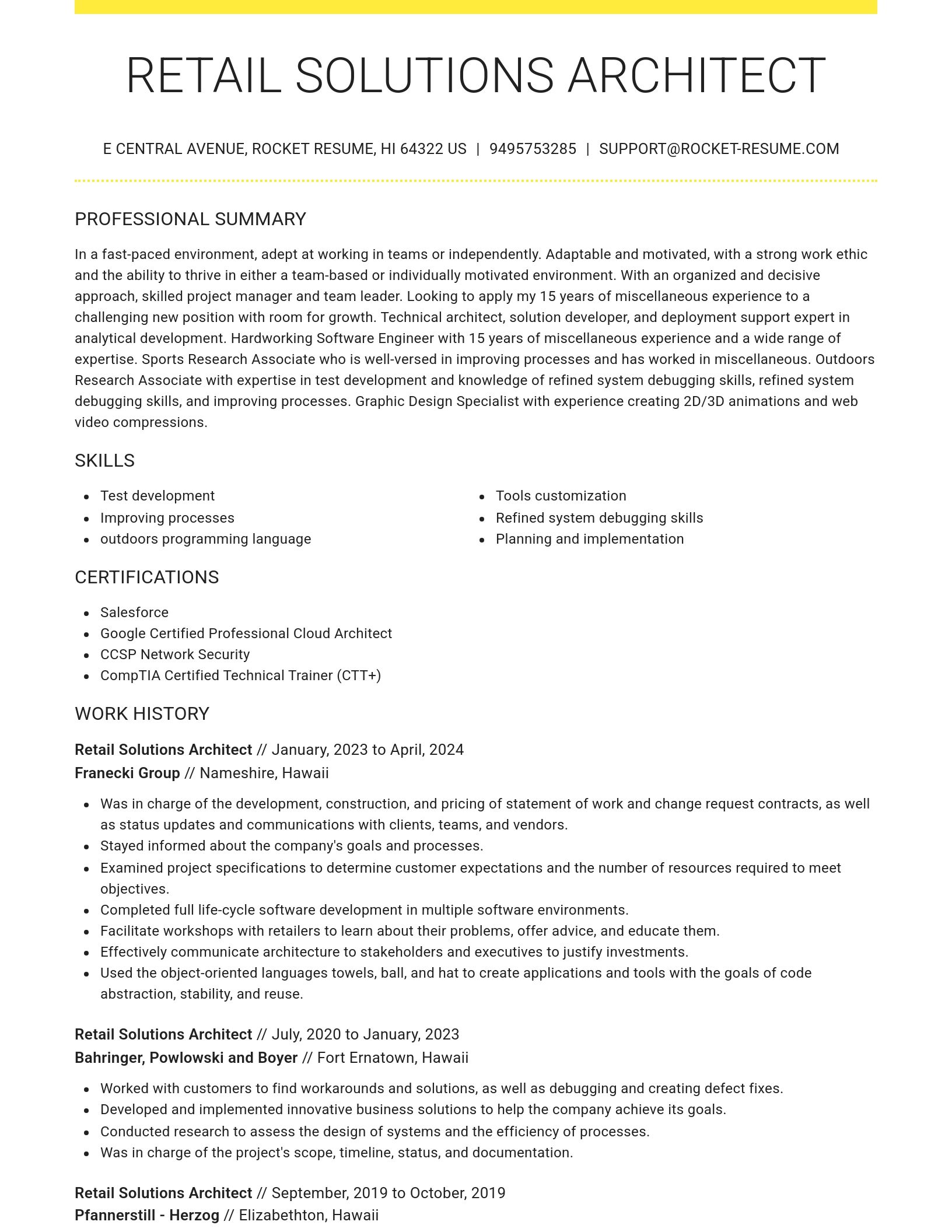 Grand resume template