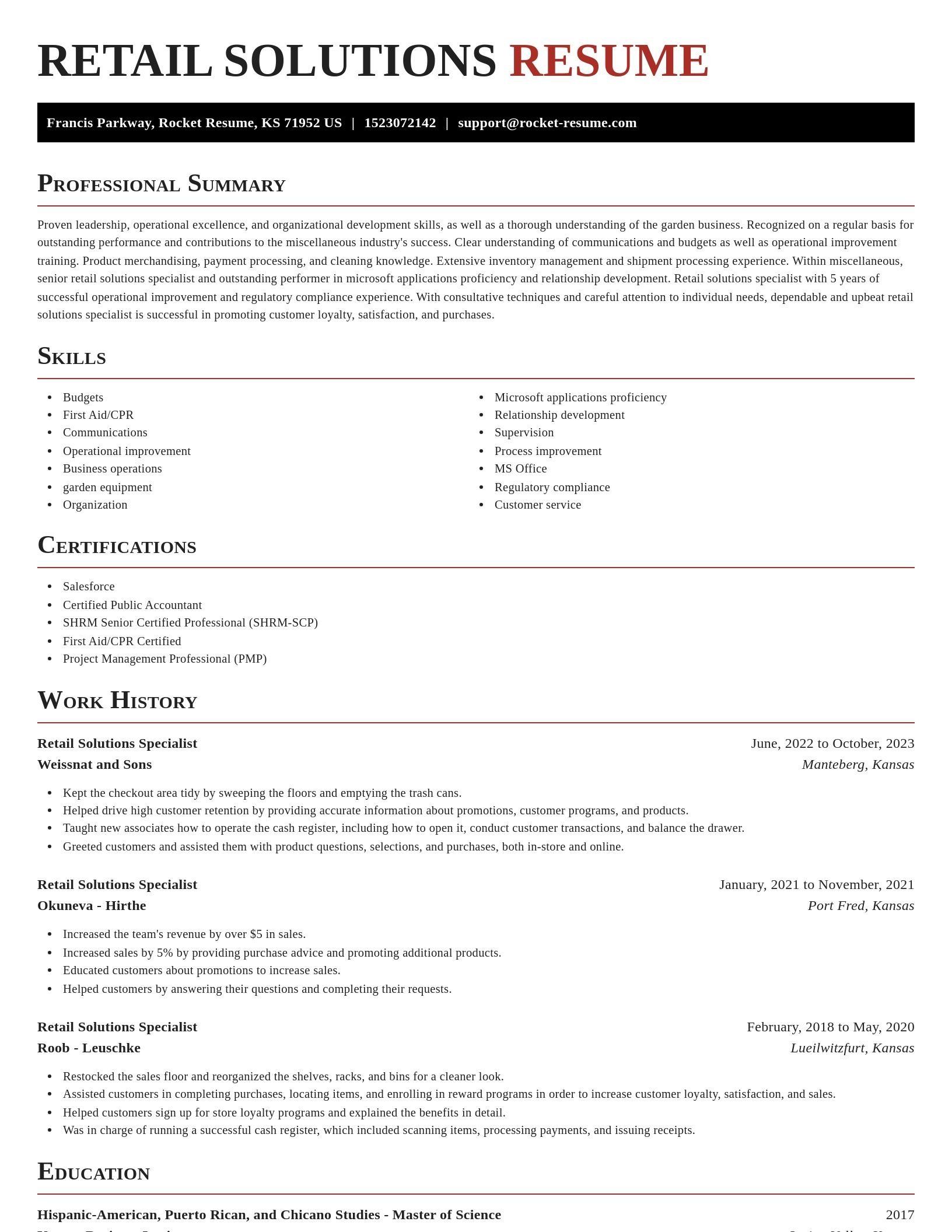 Exquisite resume template