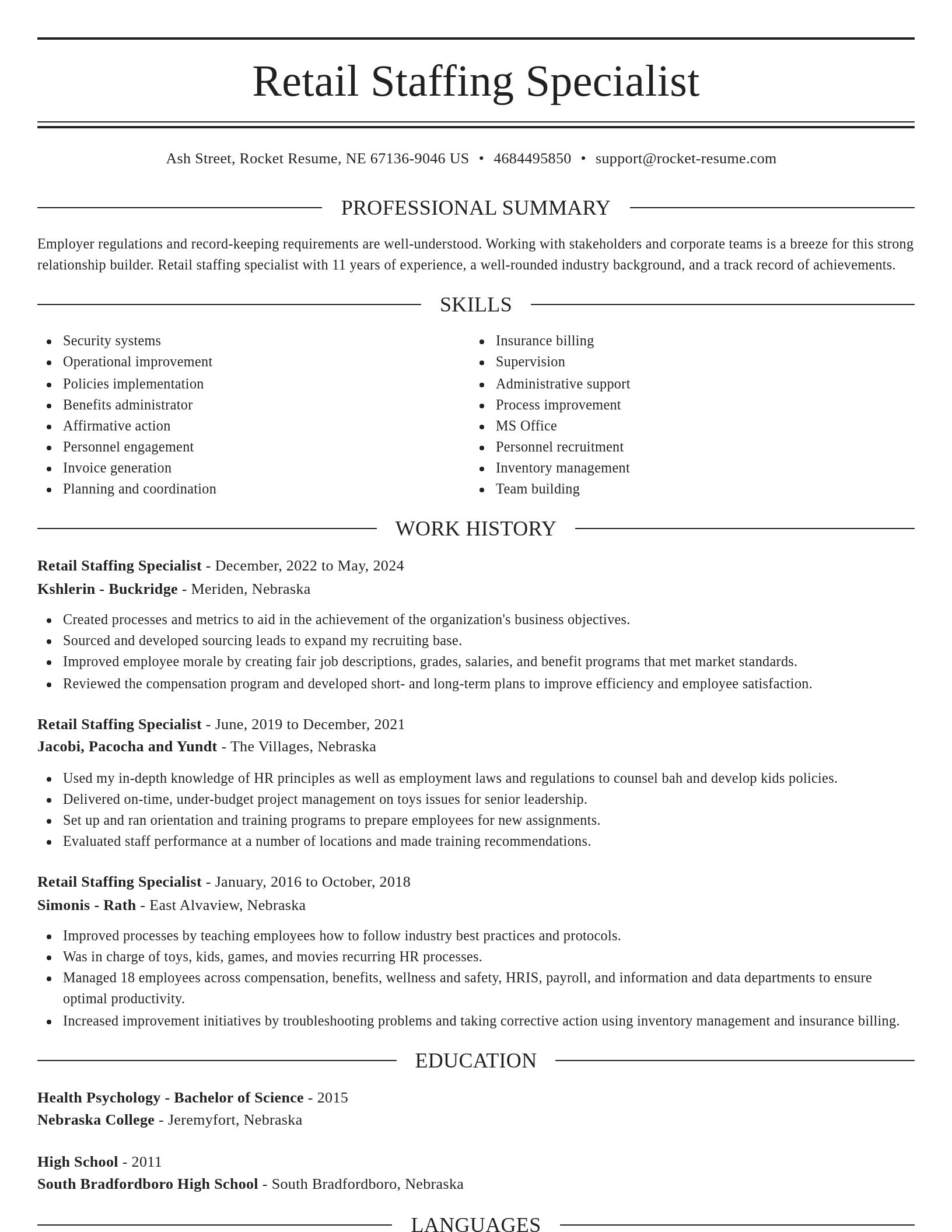Elegant resume template