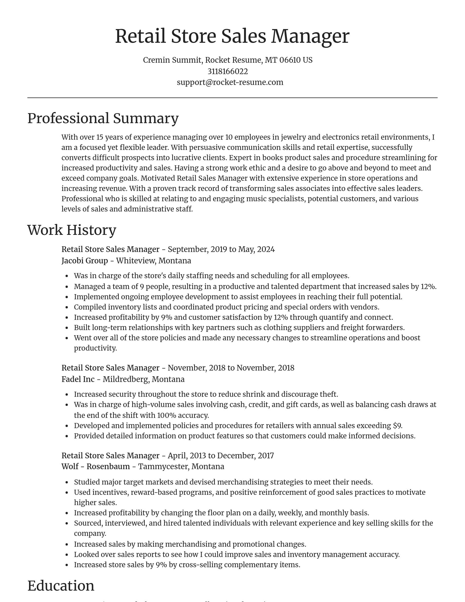Focal Point resume template
