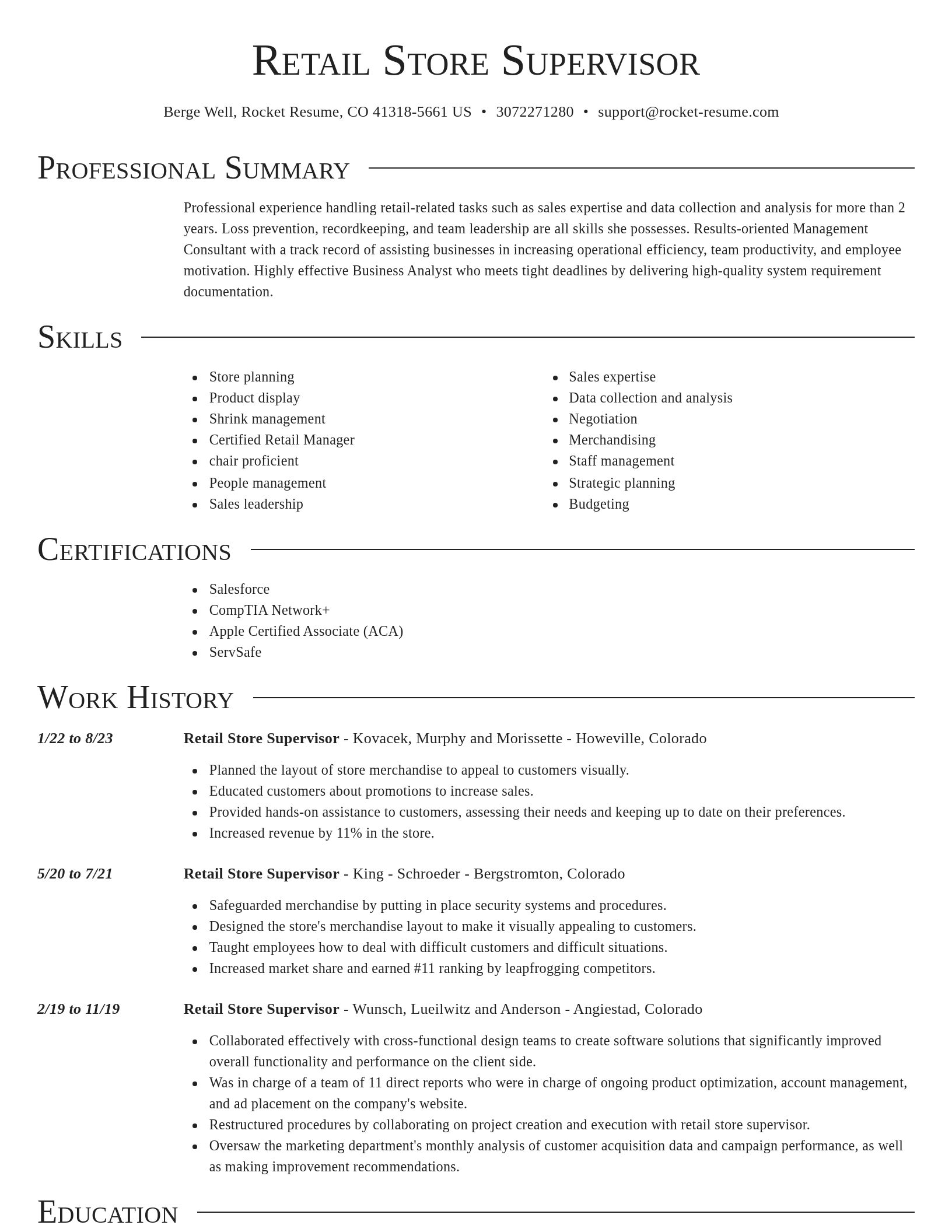 Director resume template