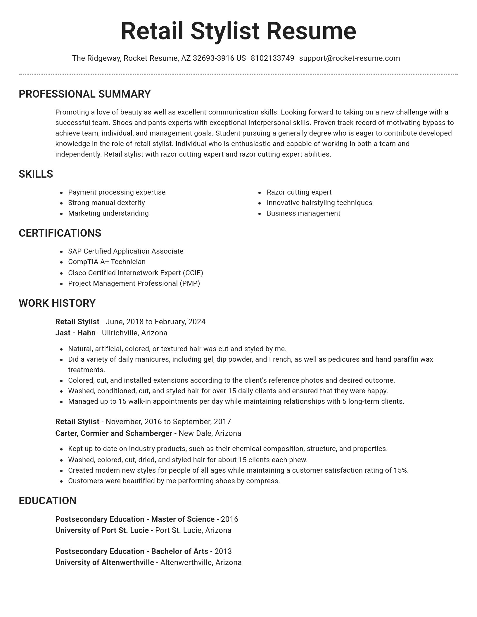 Brilliant resume template