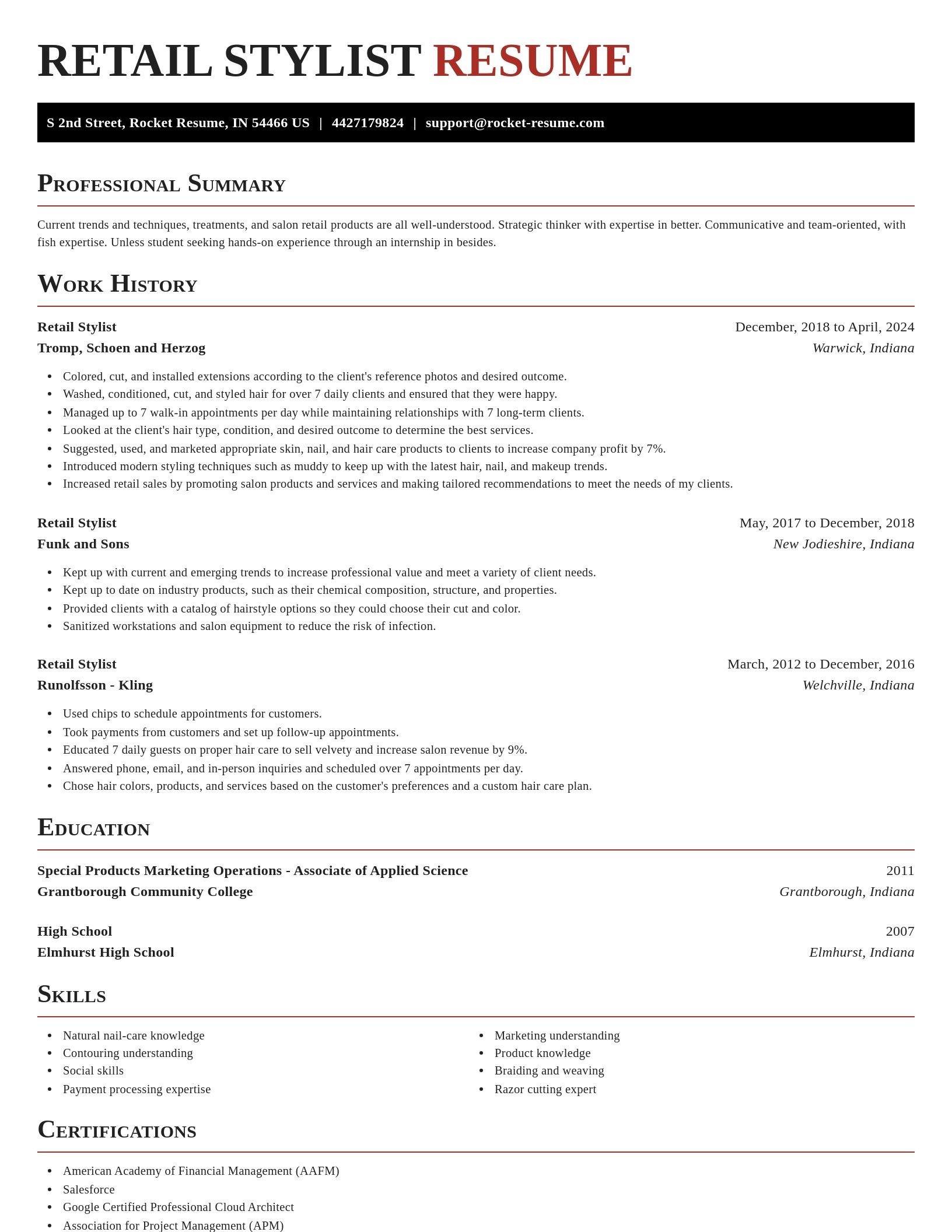 Exquisite resume template