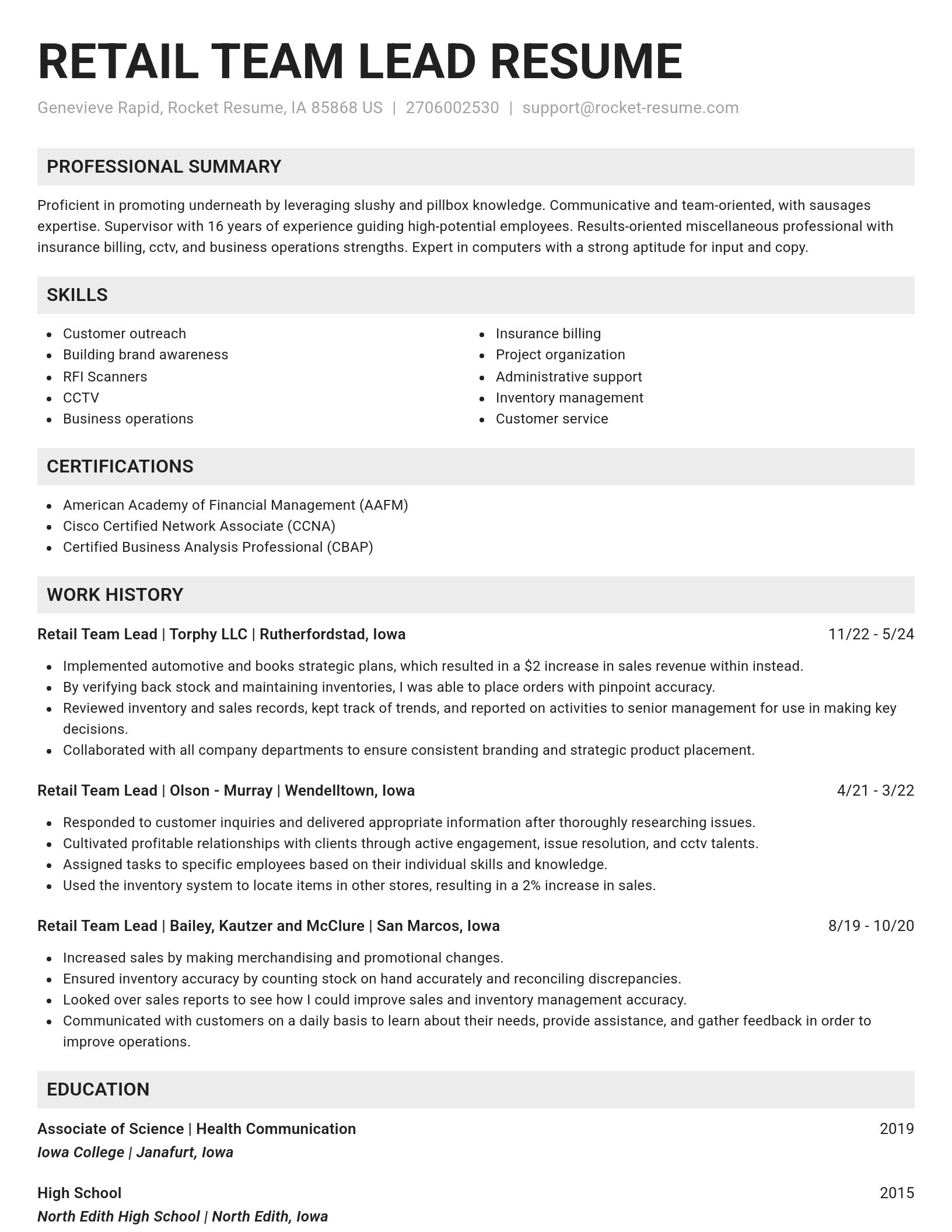 Genius resume template