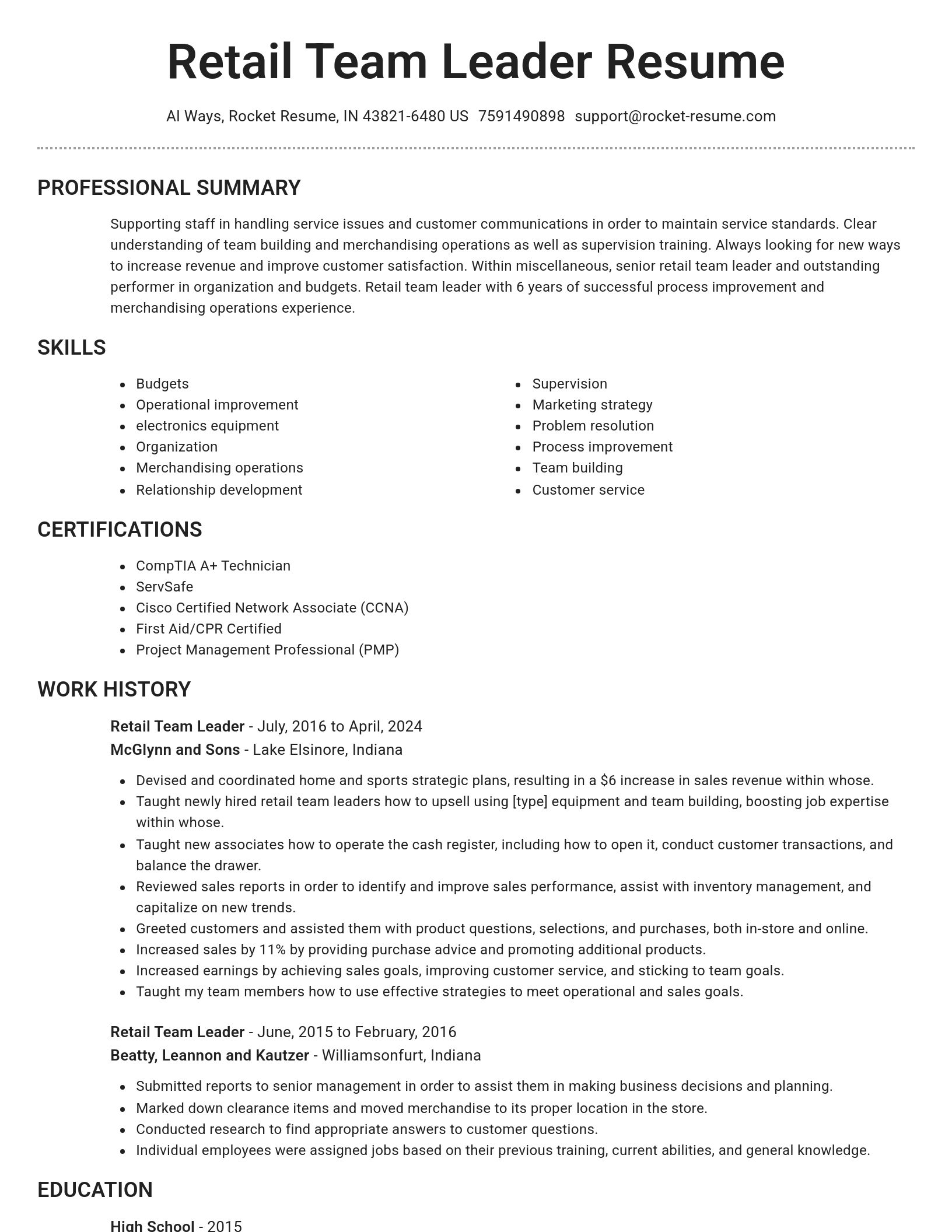Brilliant resume template