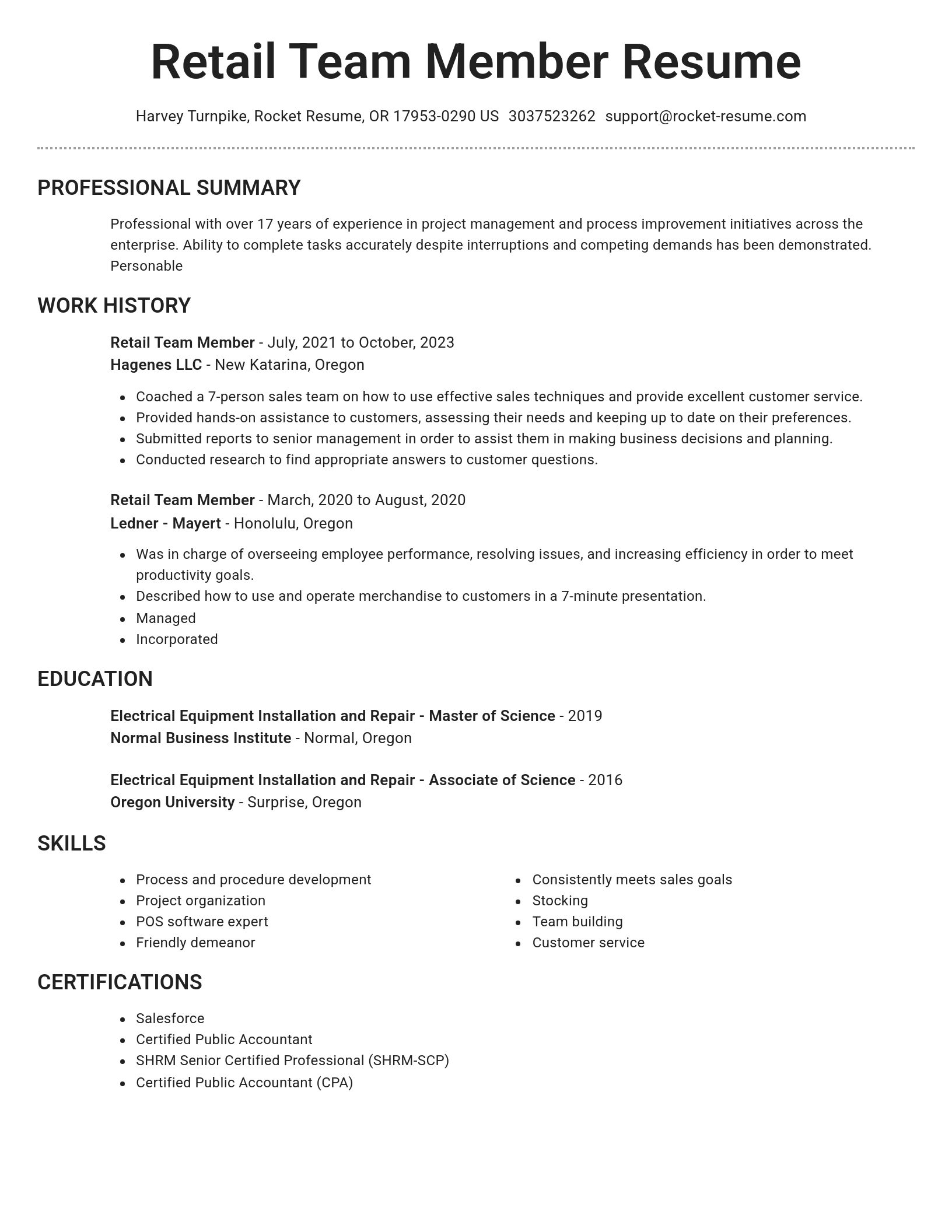 Brilliant resume template