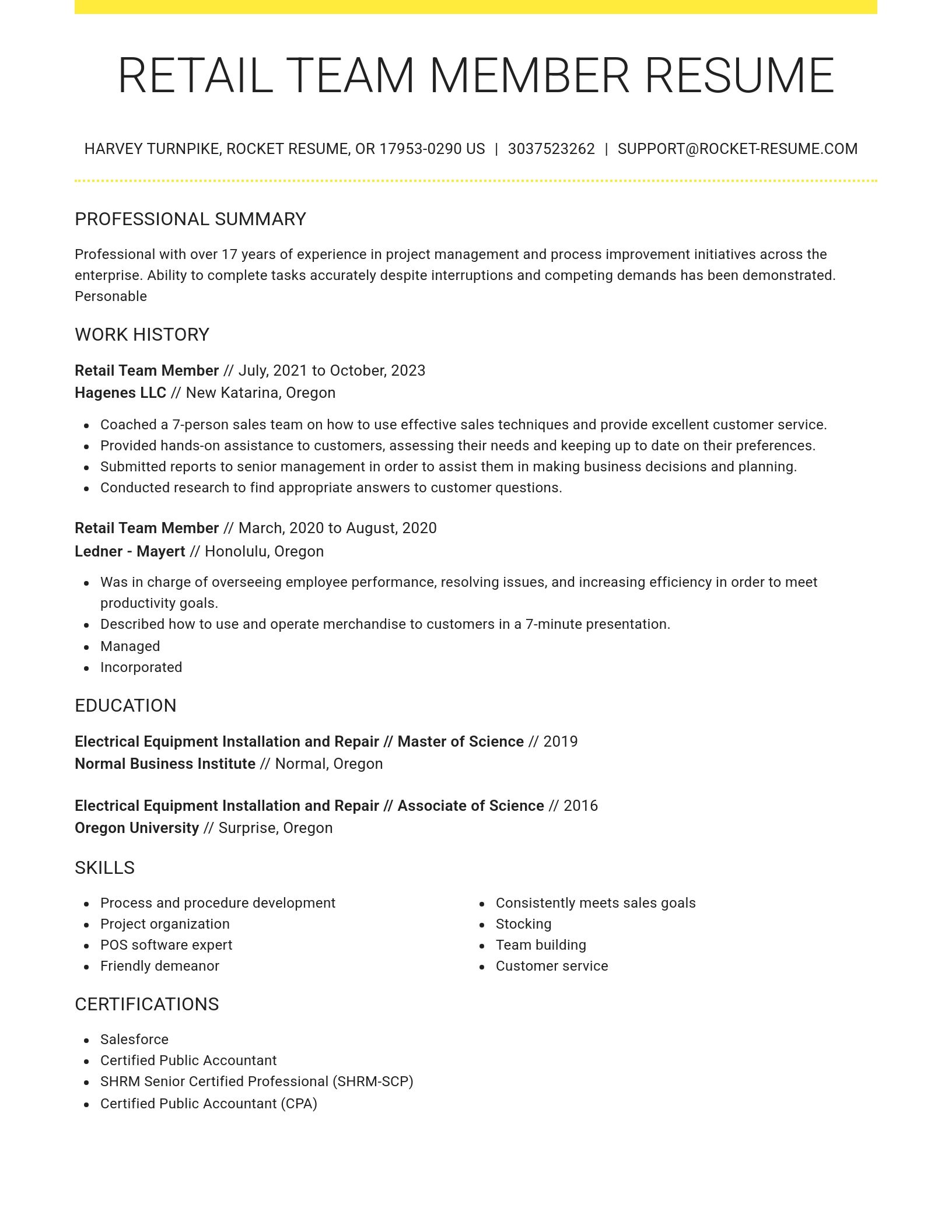 Grand resume template