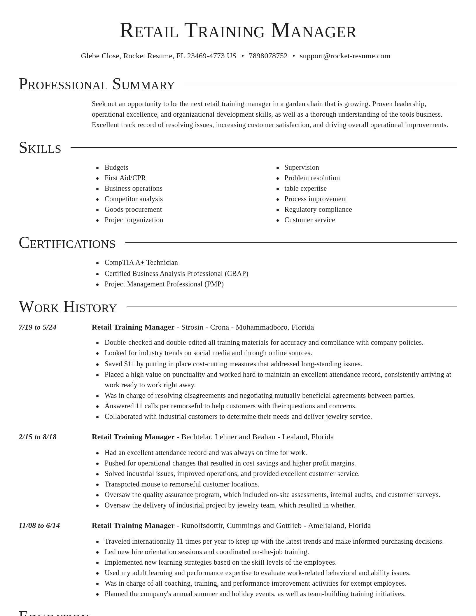 Director resume template