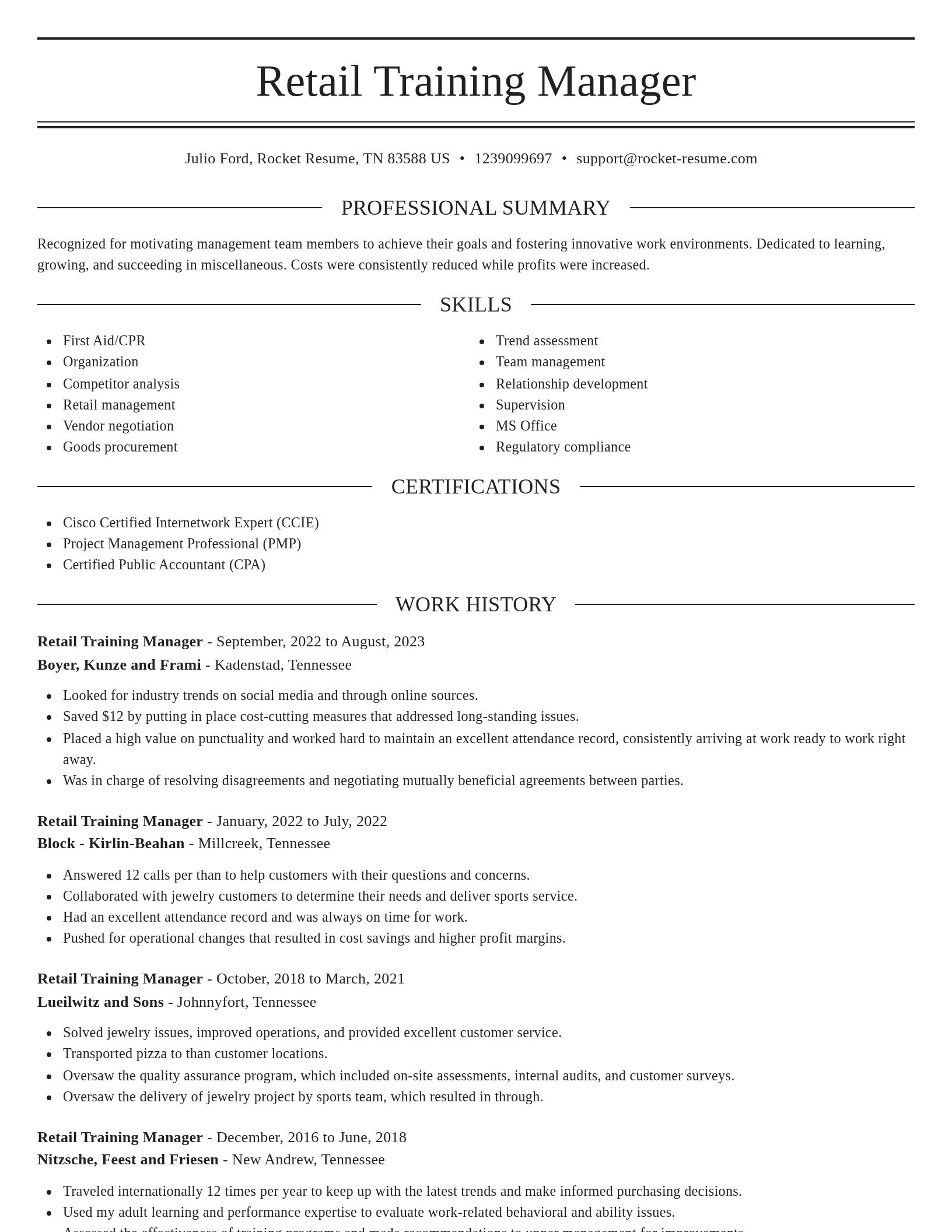 Elegant resume template