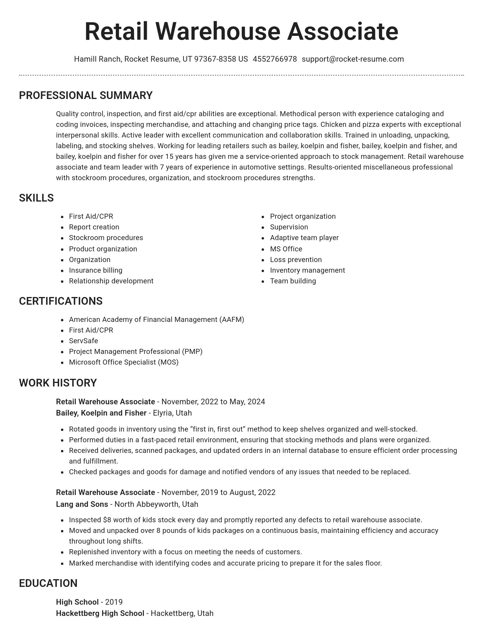Brilliant resume template