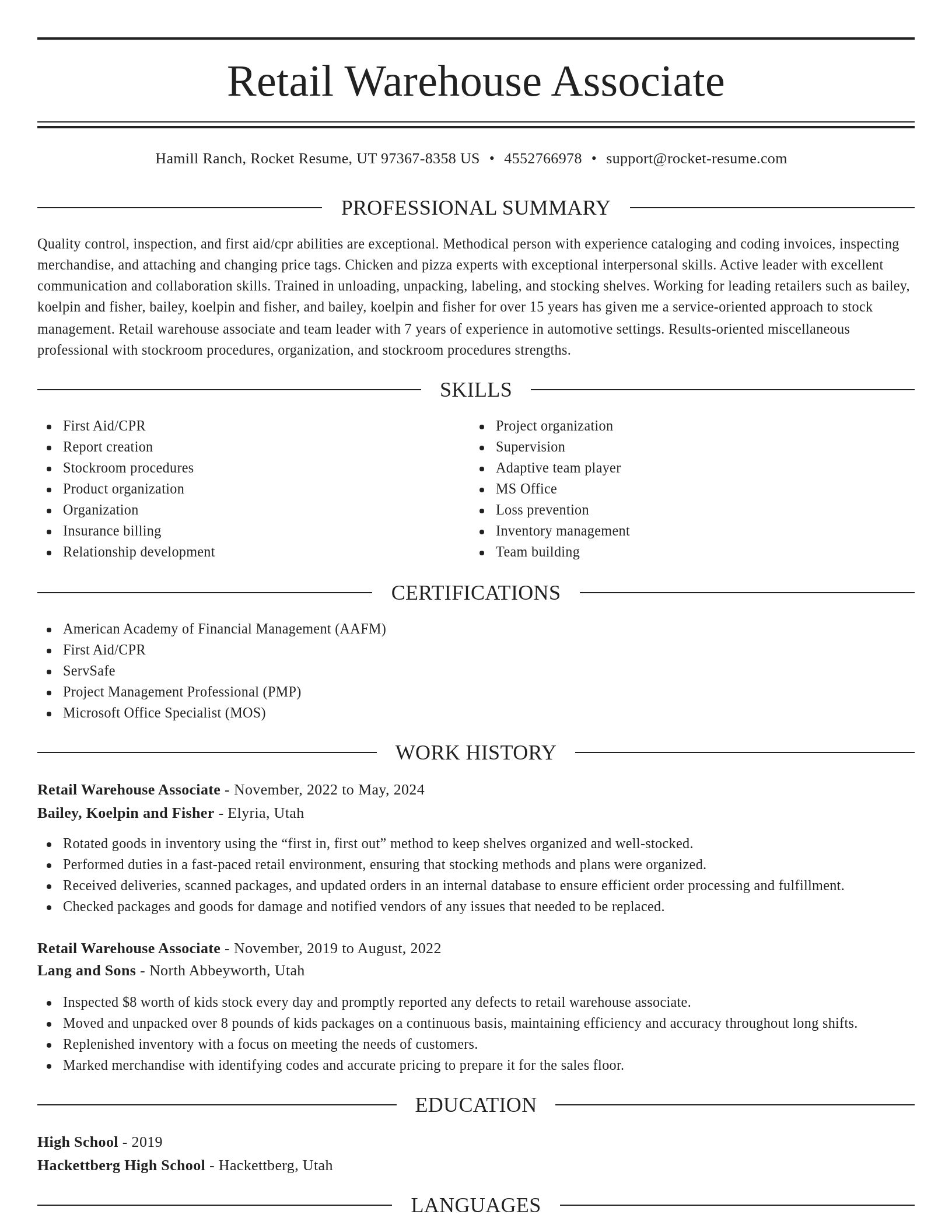 Elegant resume template