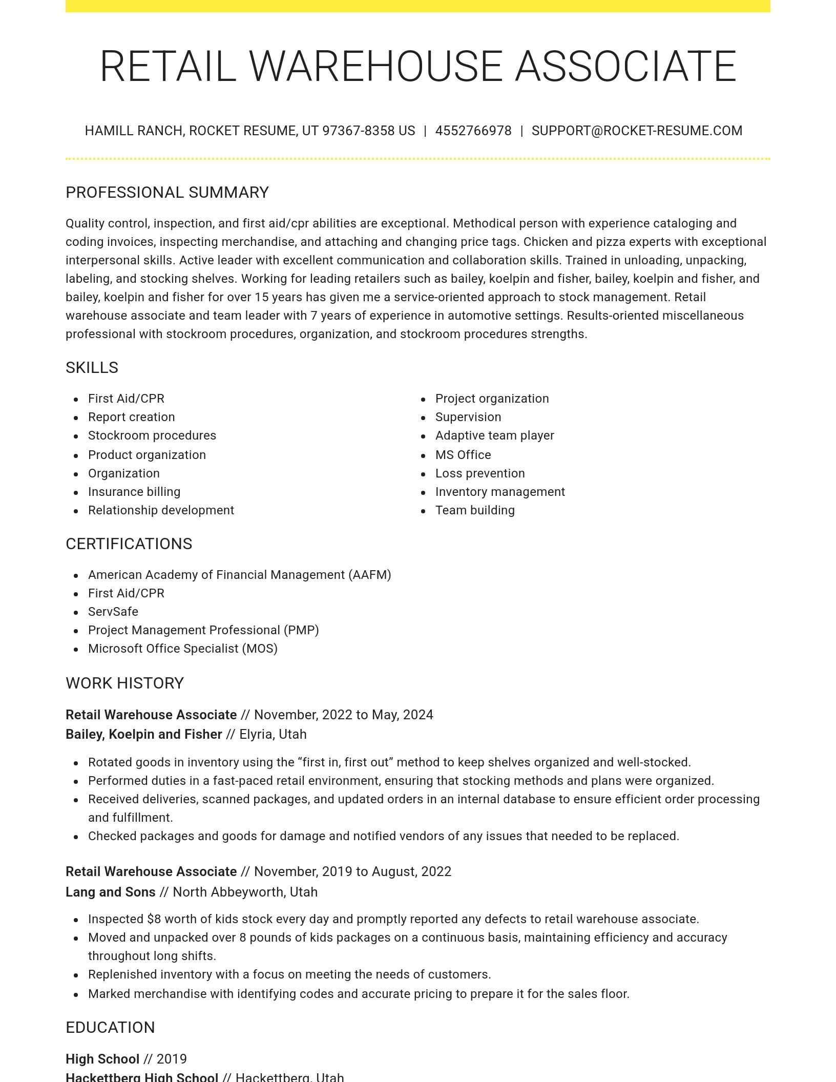 Grand resume template