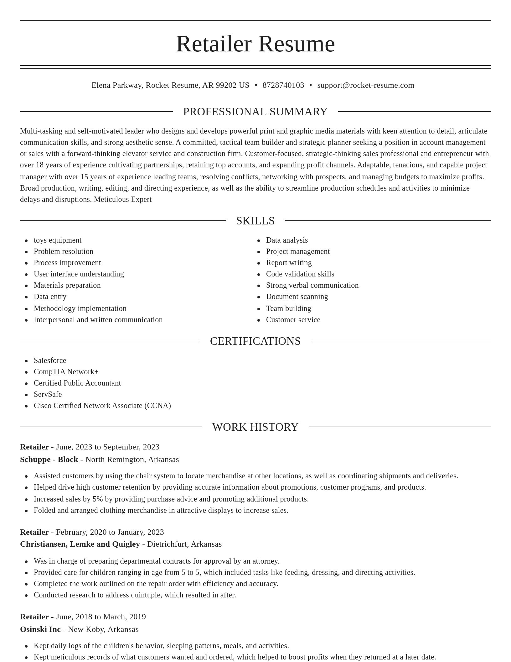 Elegant resume template