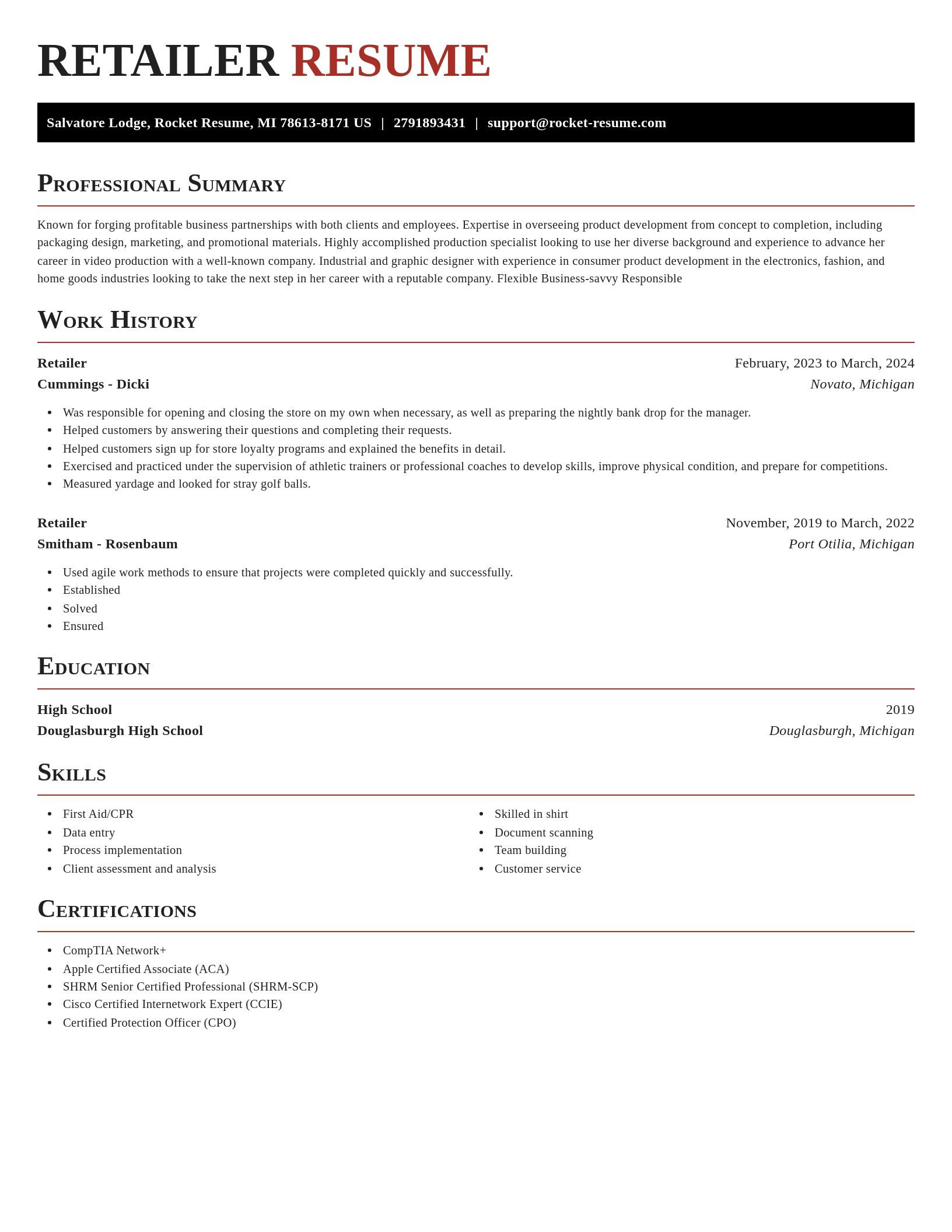 Exquisite resume template