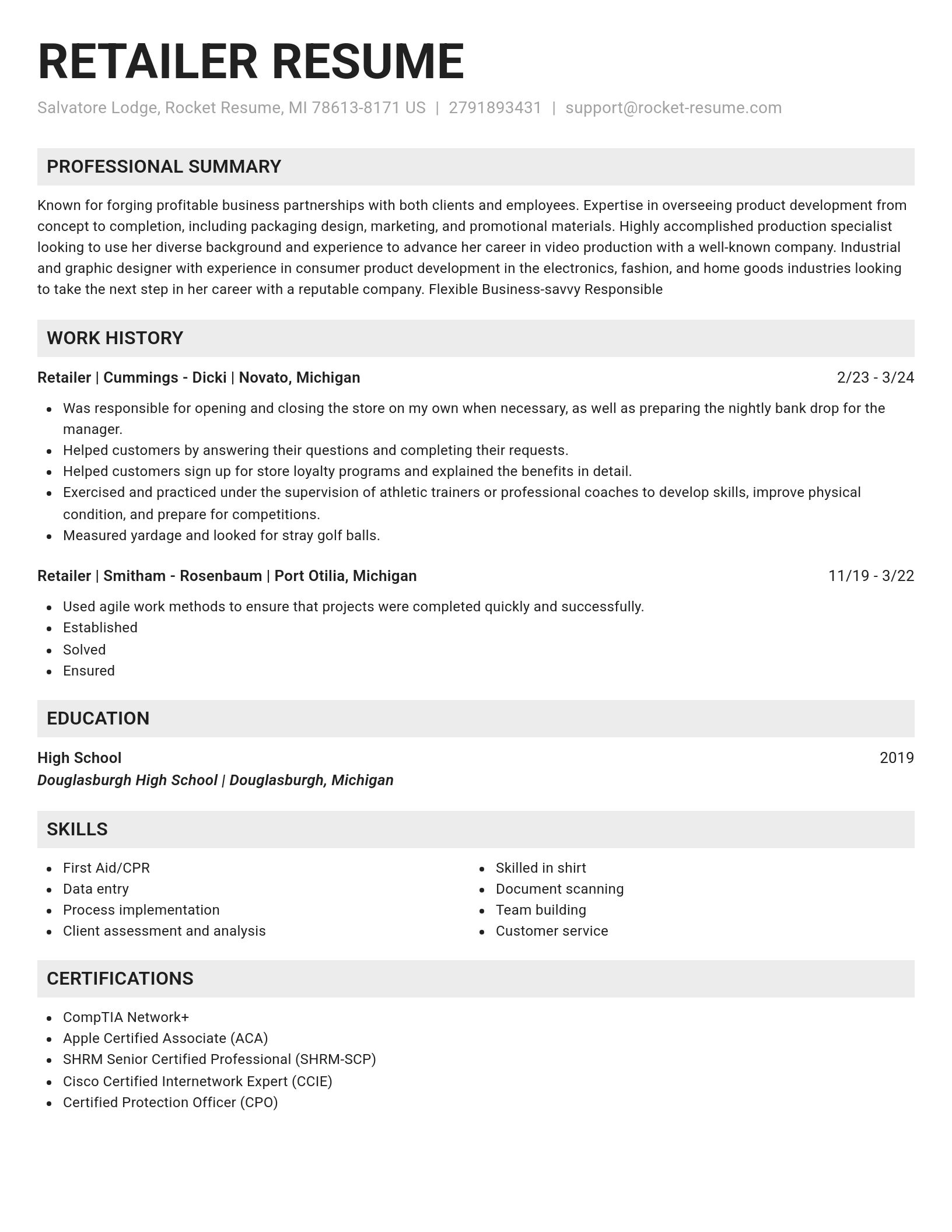 Genius resume template
