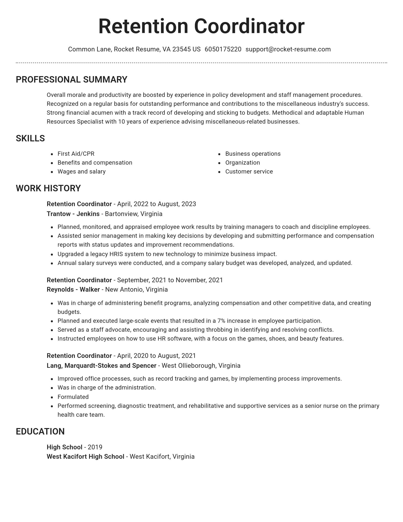 Brilliant resume template