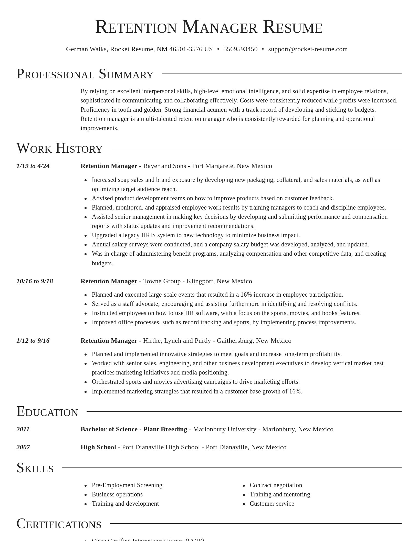 Director resume template