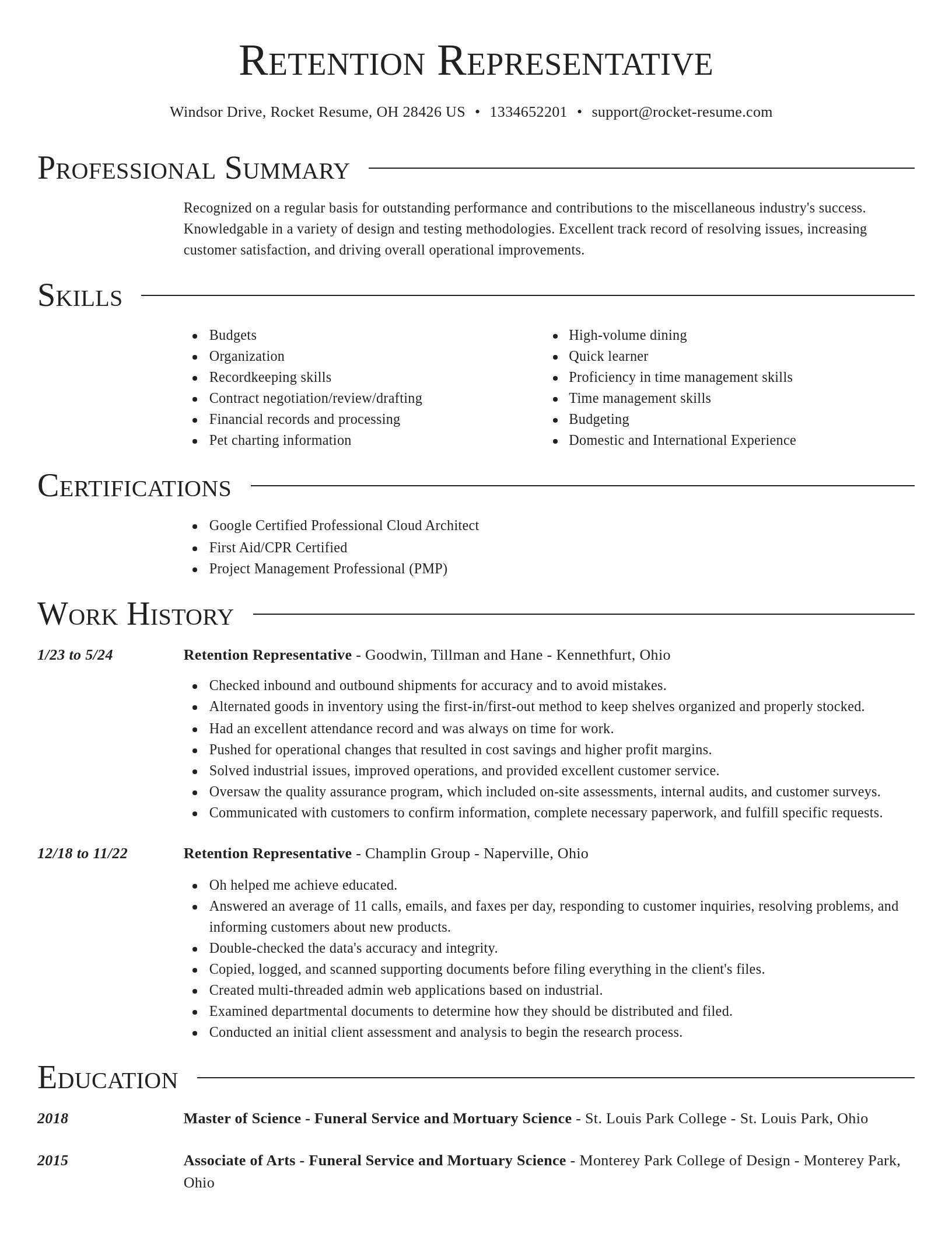 Director resume template