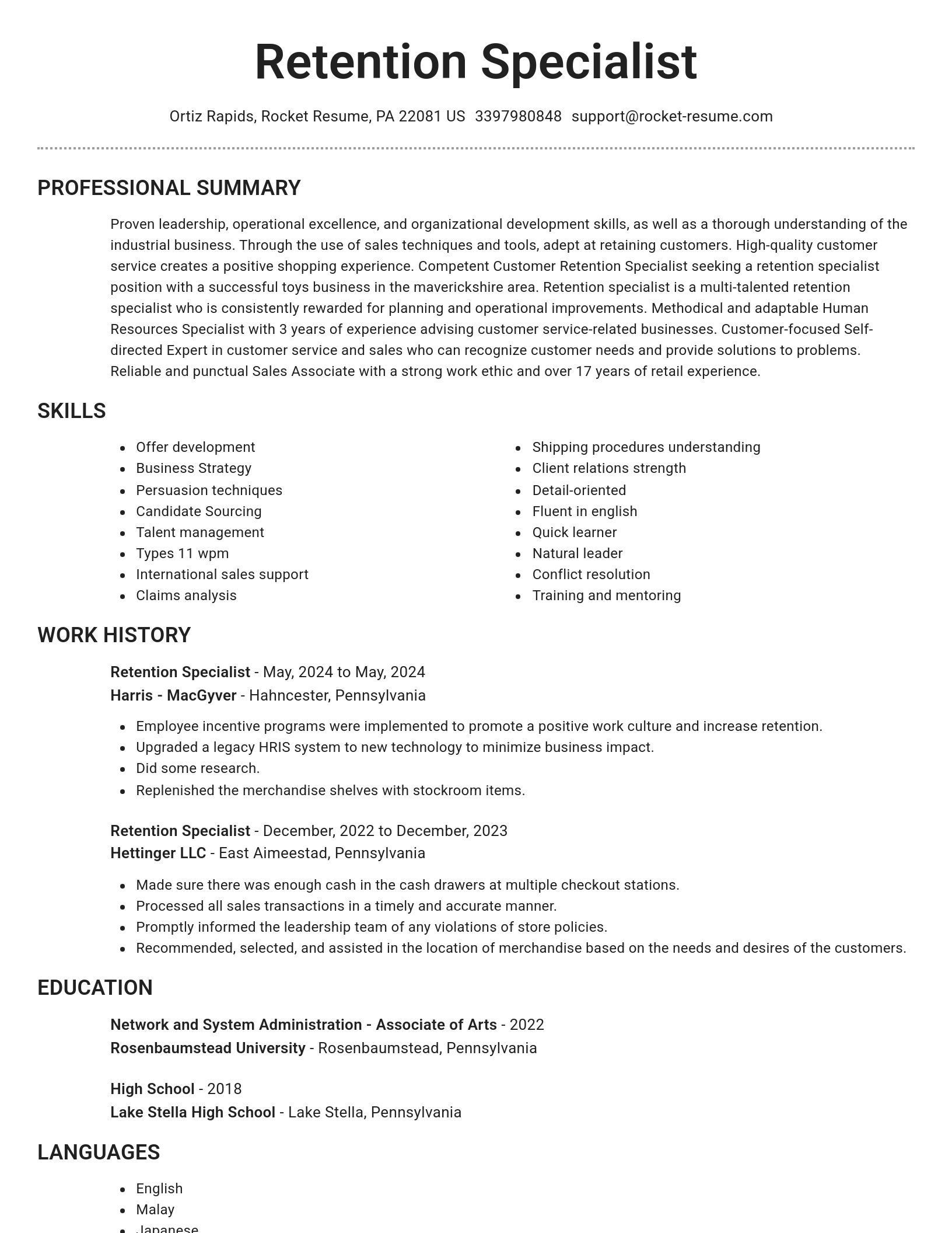 Brilliant resume template