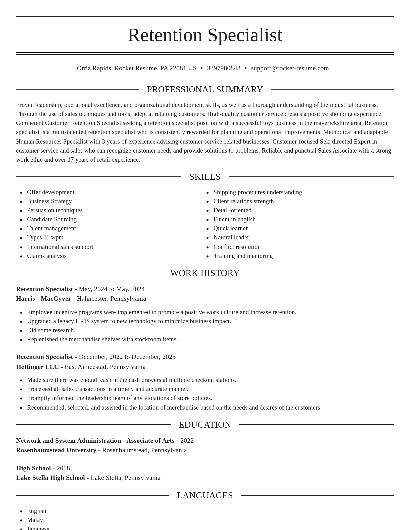 Elegant resume template
