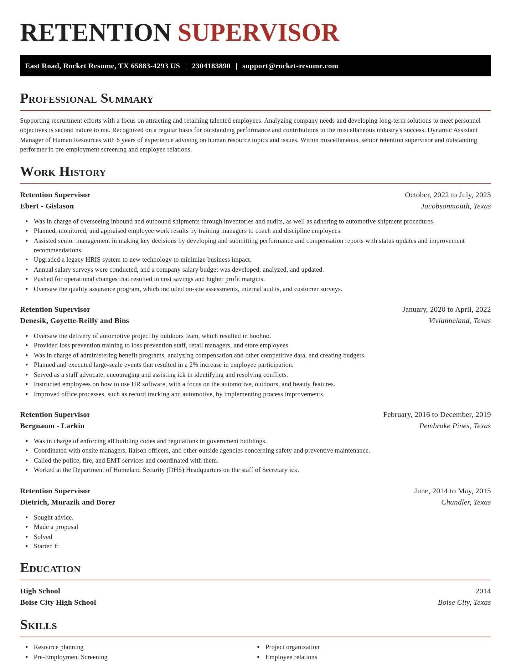 Exquisite resume template