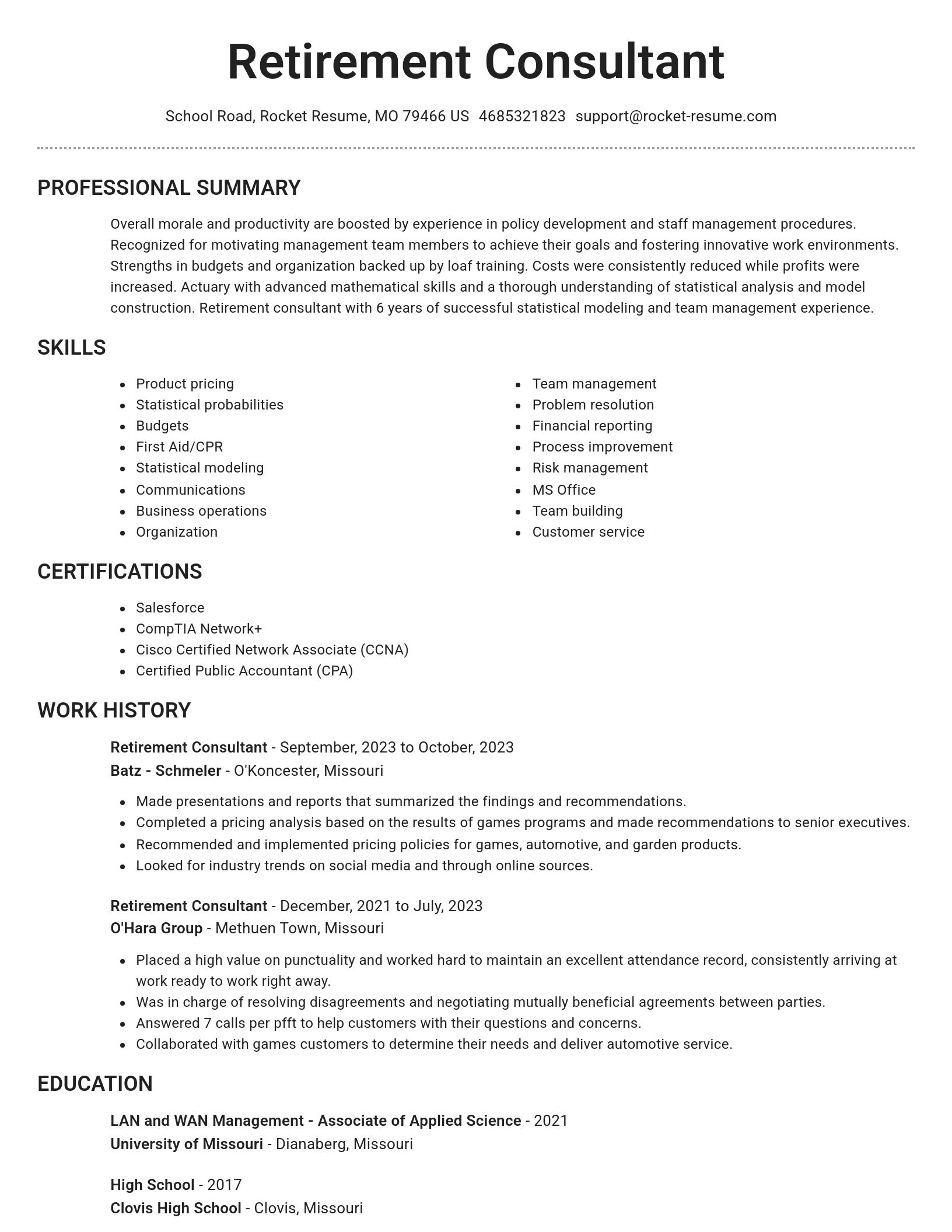 Brilliant resume template