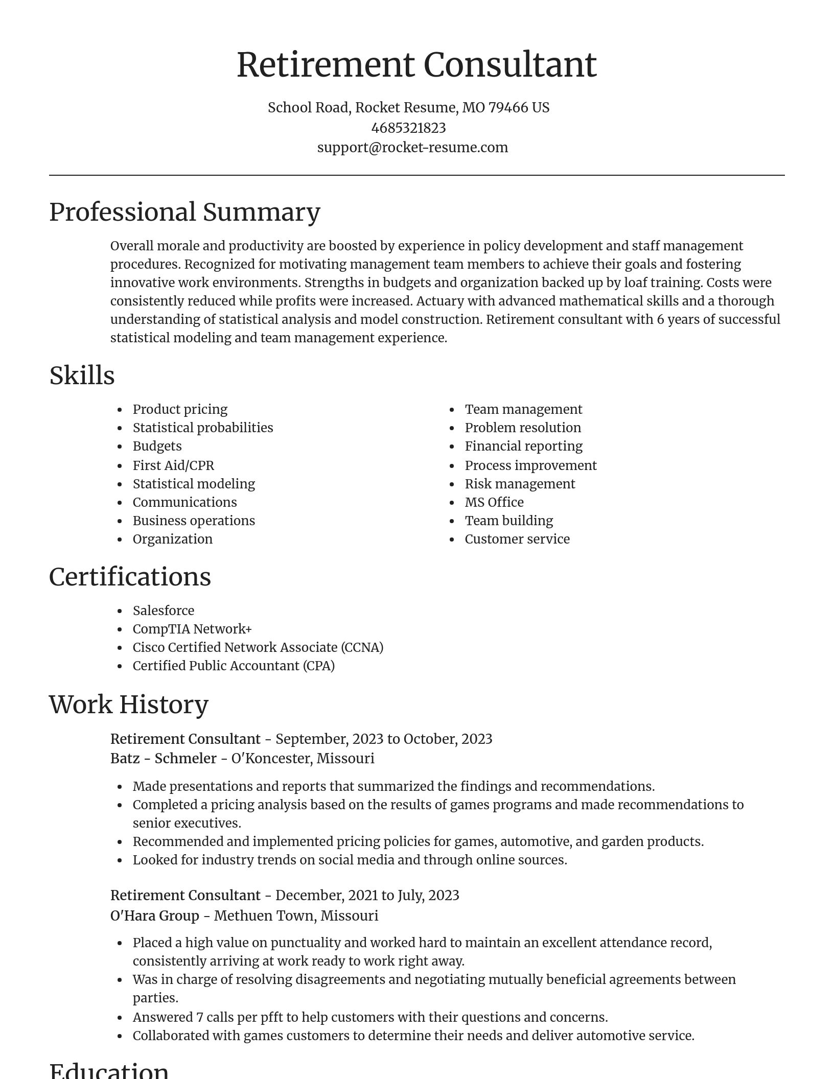 Focal Point resume template
