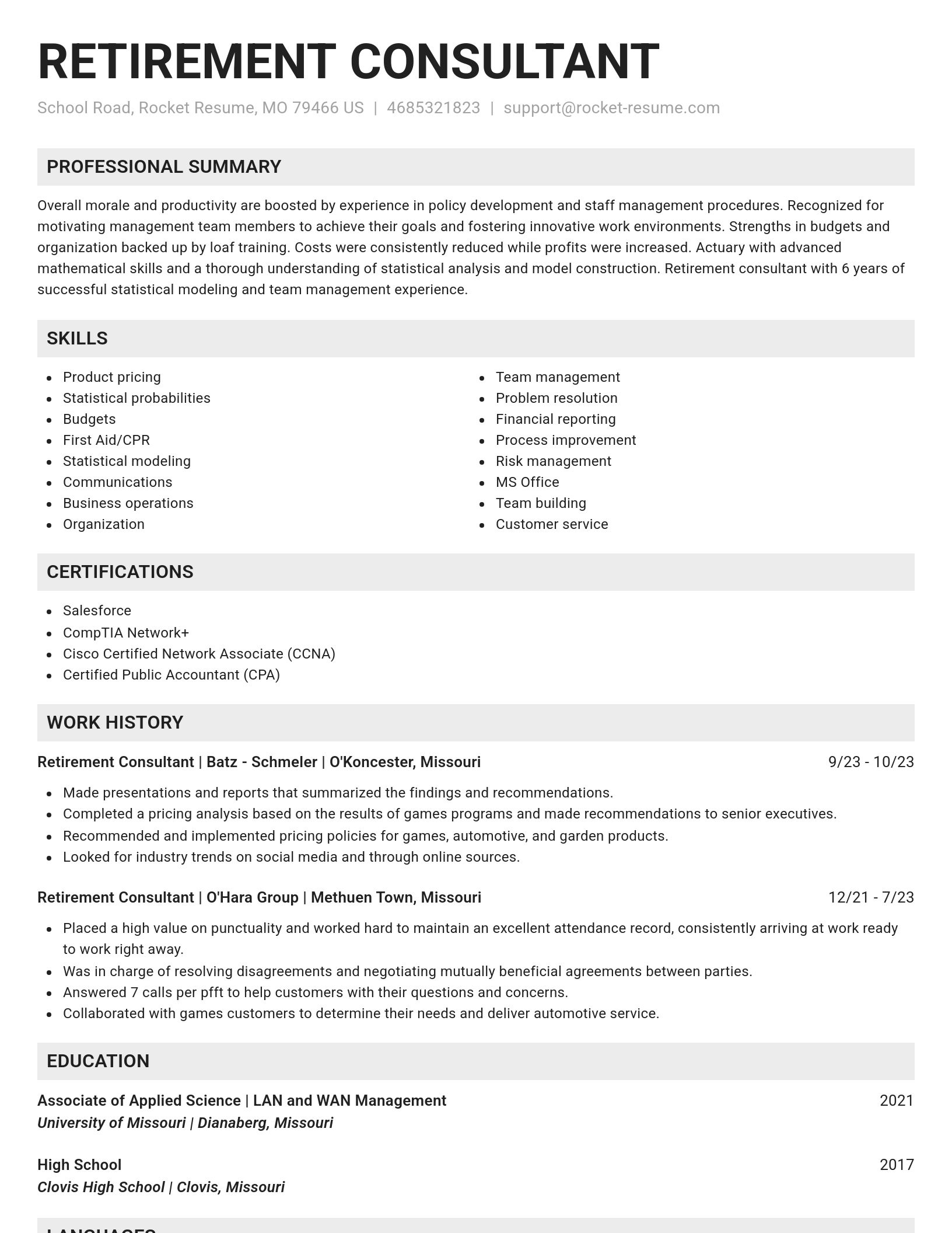 Genius resume template