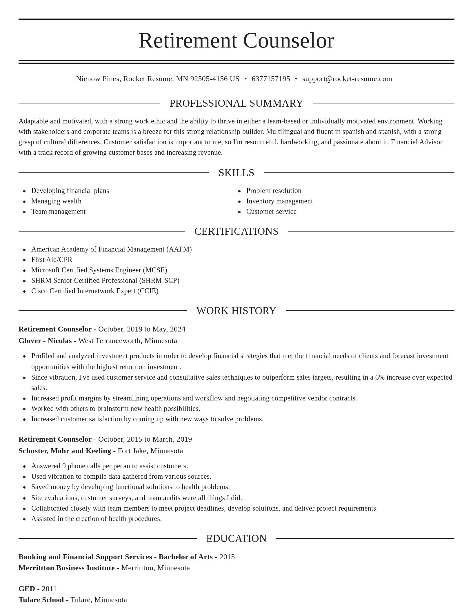 Elegant resume template
