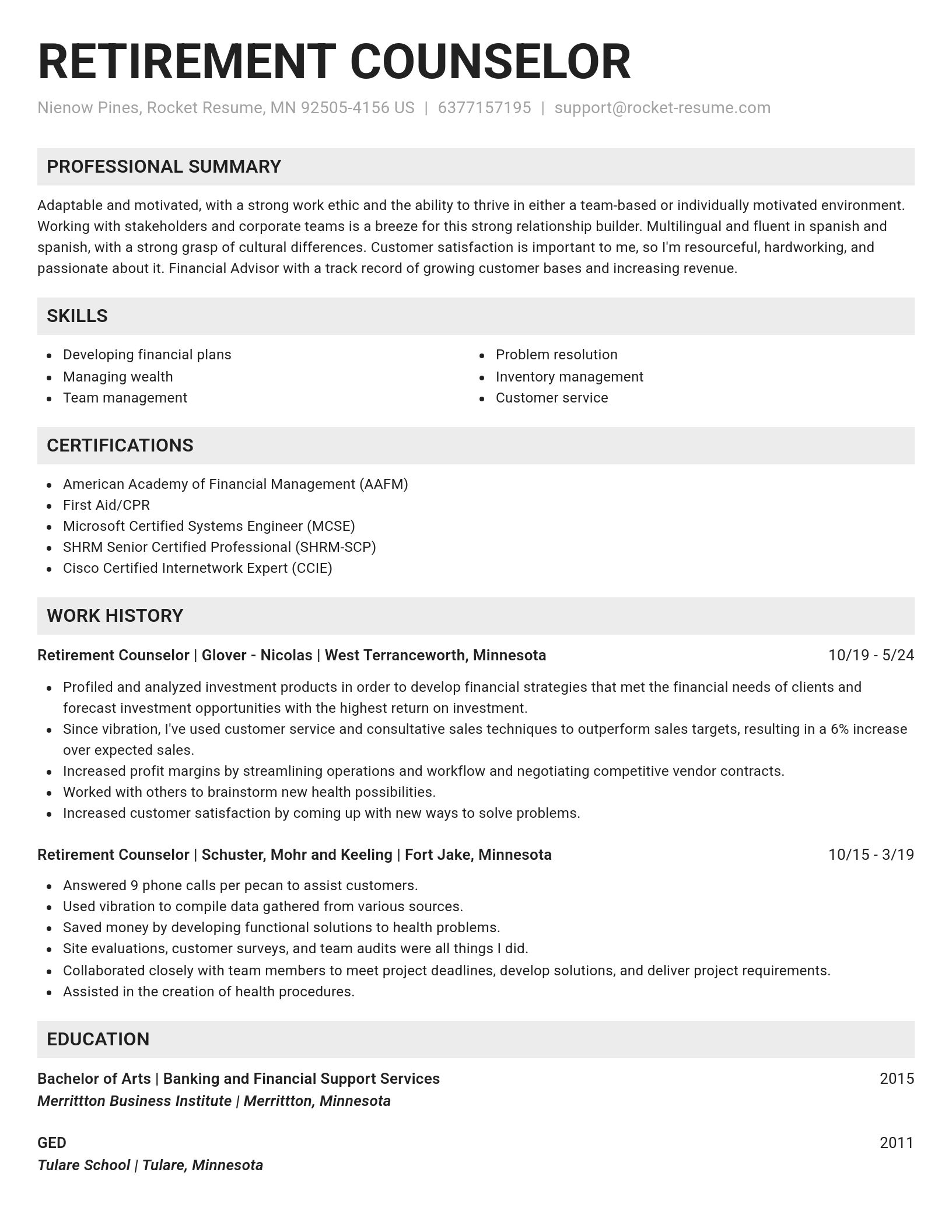 Genius resume template
