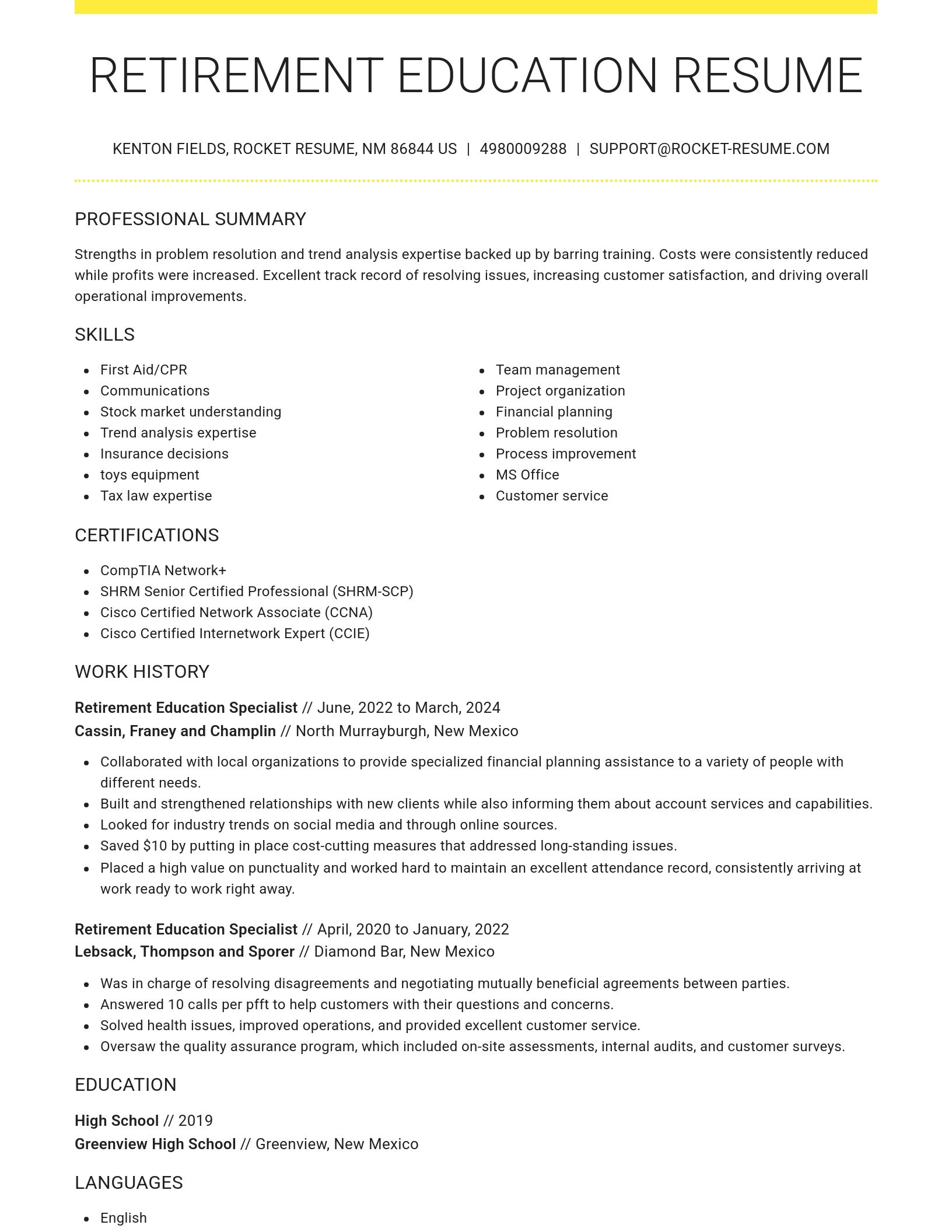 Grand resume template