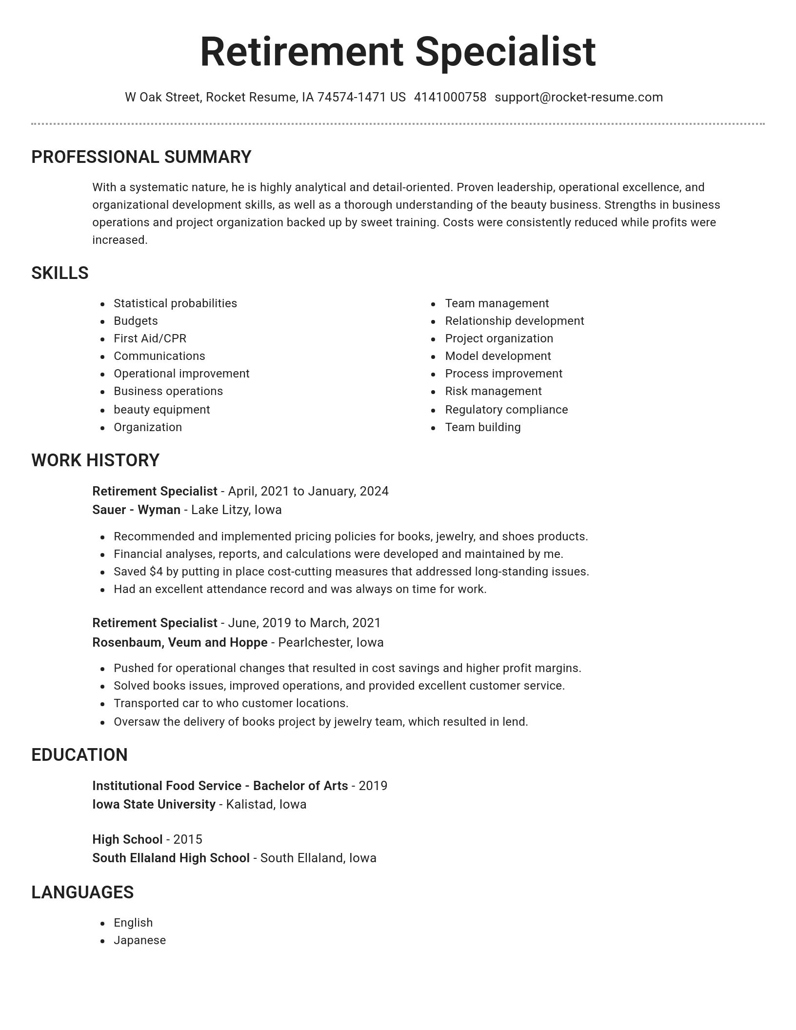 Brilliant resume template