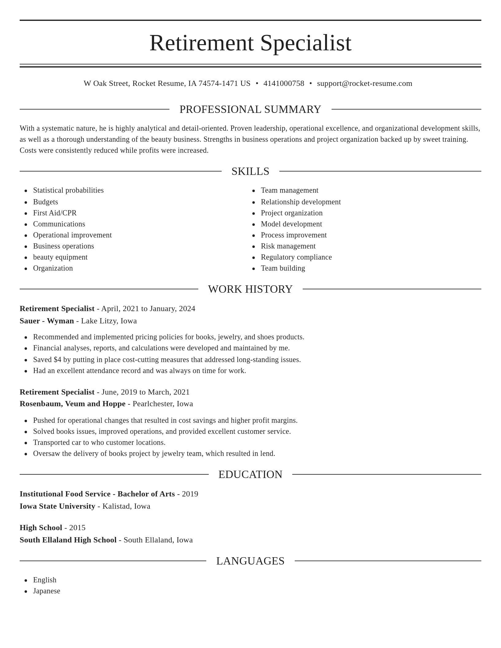 Elegant resume template