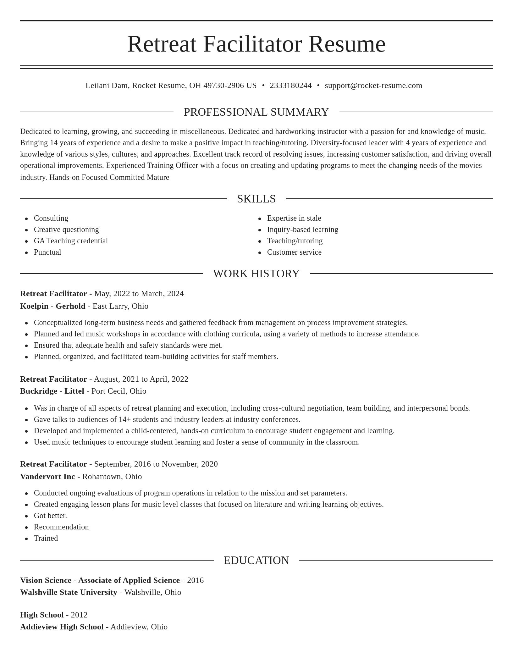 Elegant resume template