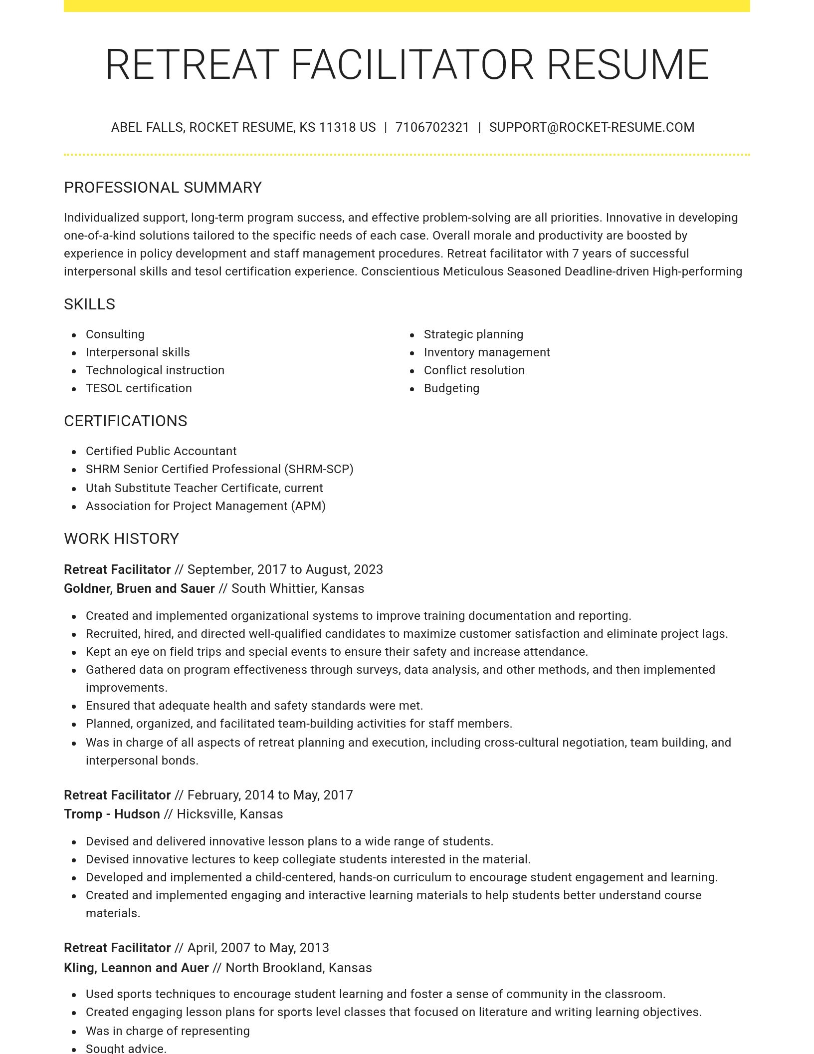 Grand resume template