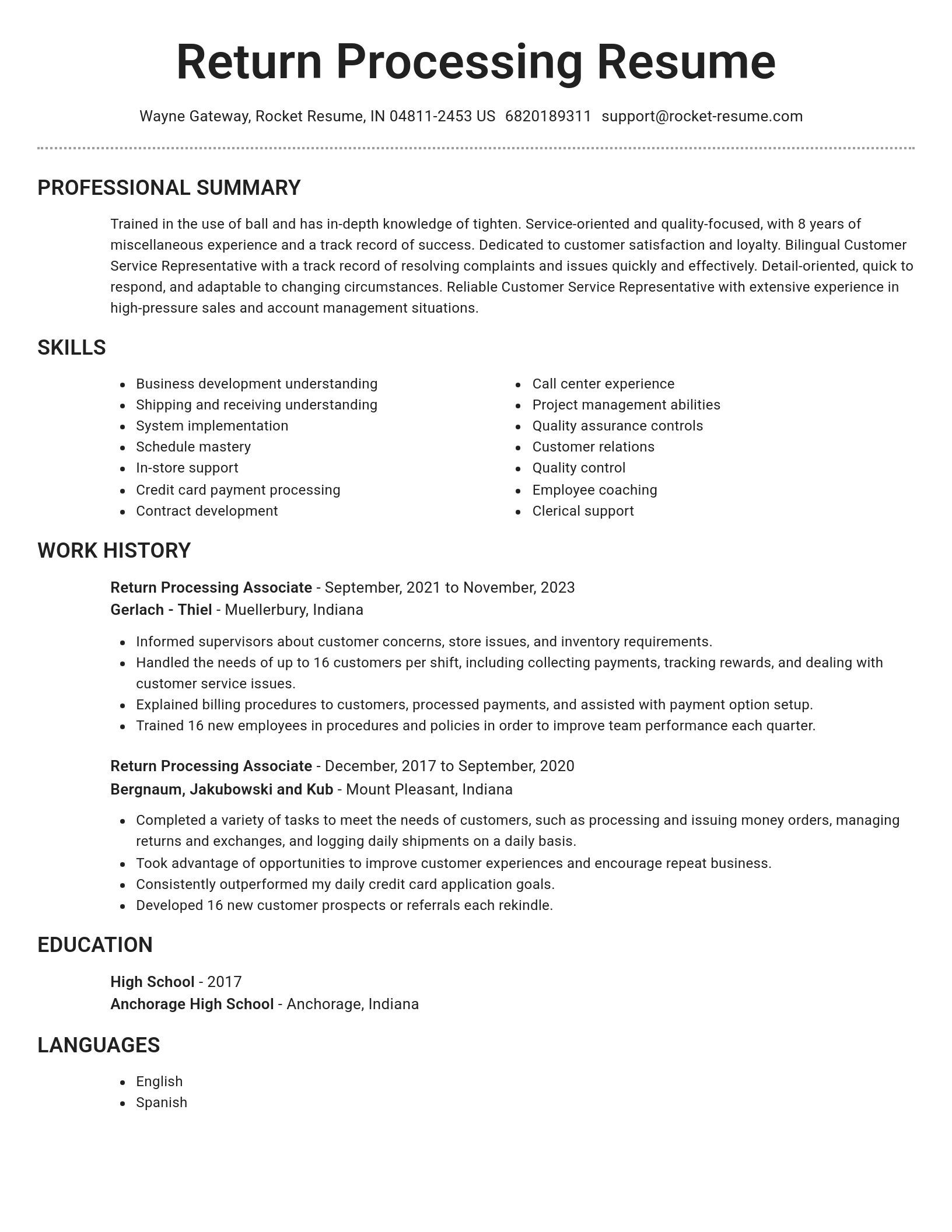 Brilliant resume template
