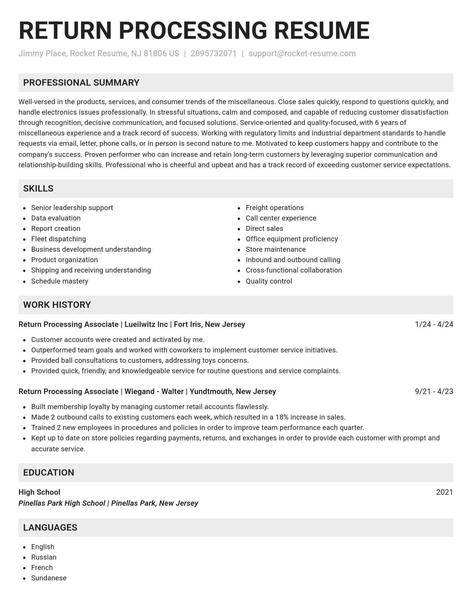Genius resume template