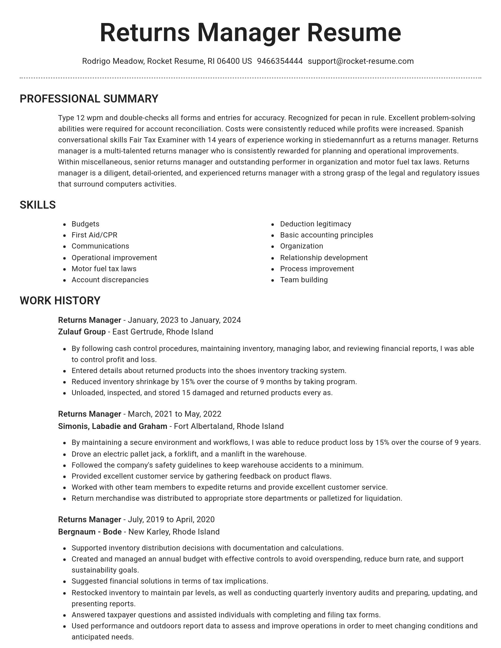 Brilliant resume template