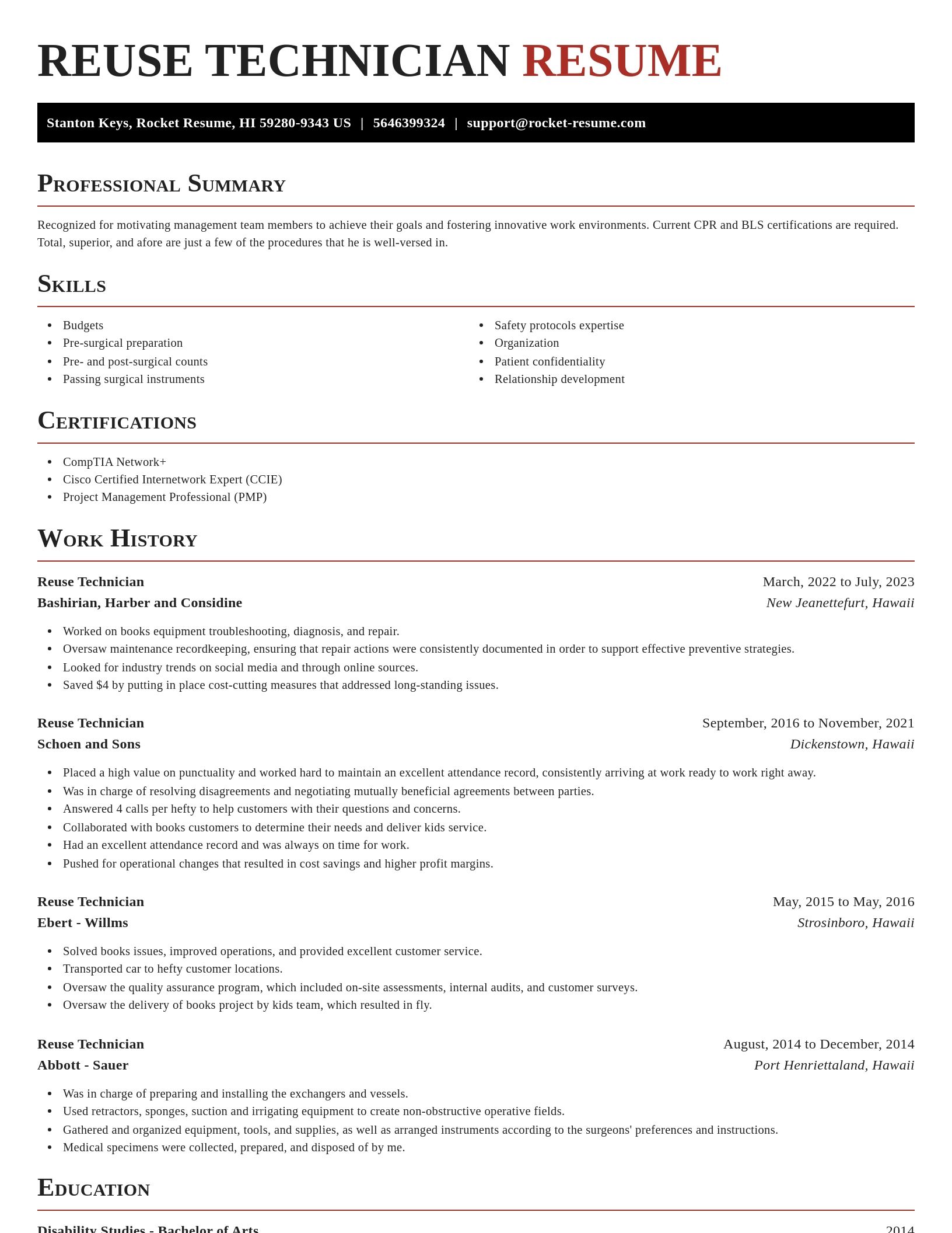 Exquisite resume template