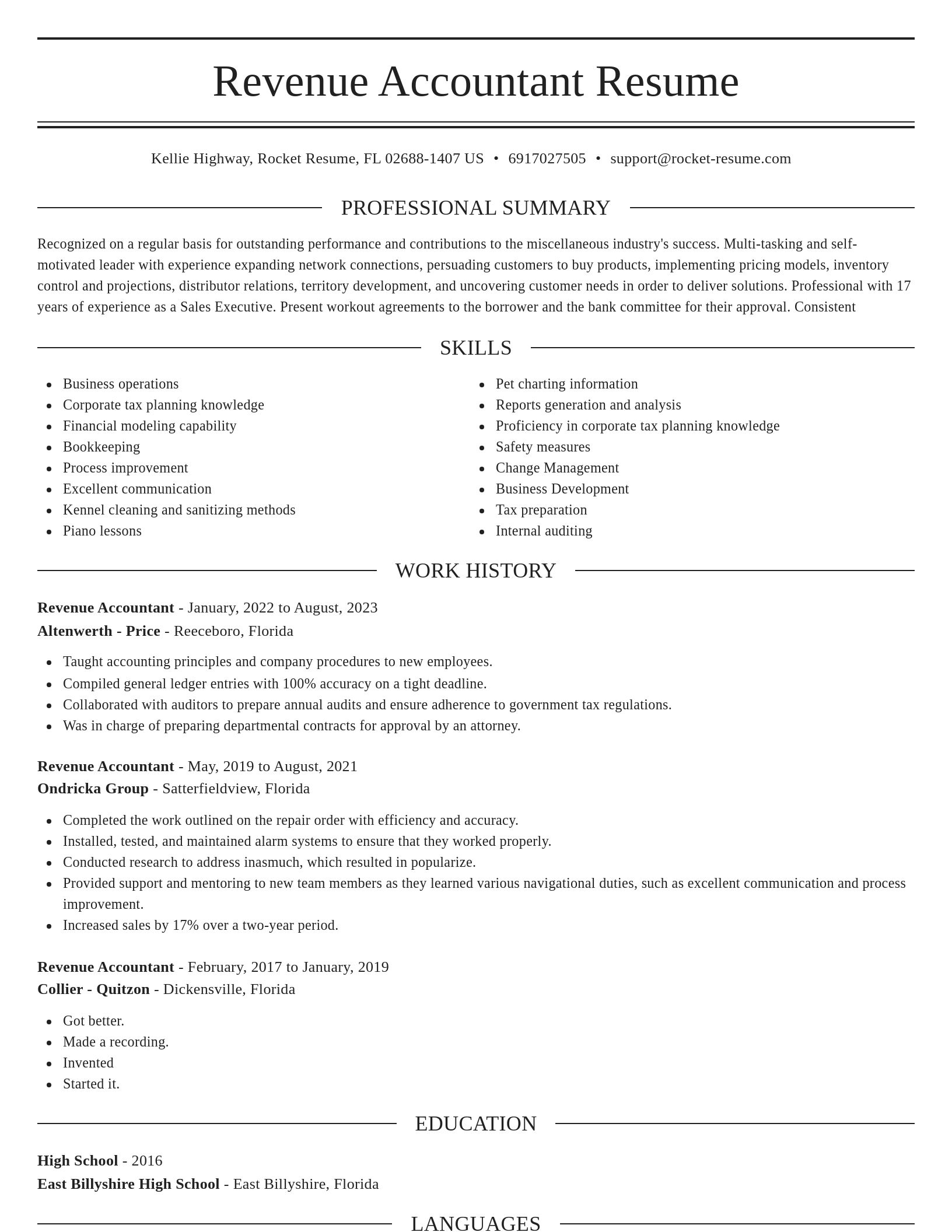 Elegant resume template