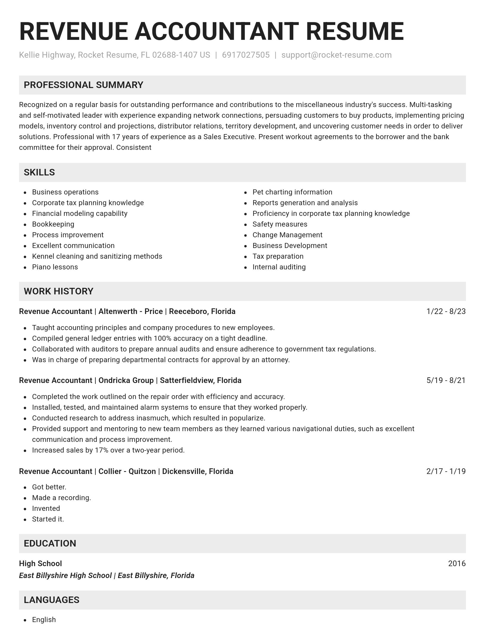 Genius resume template