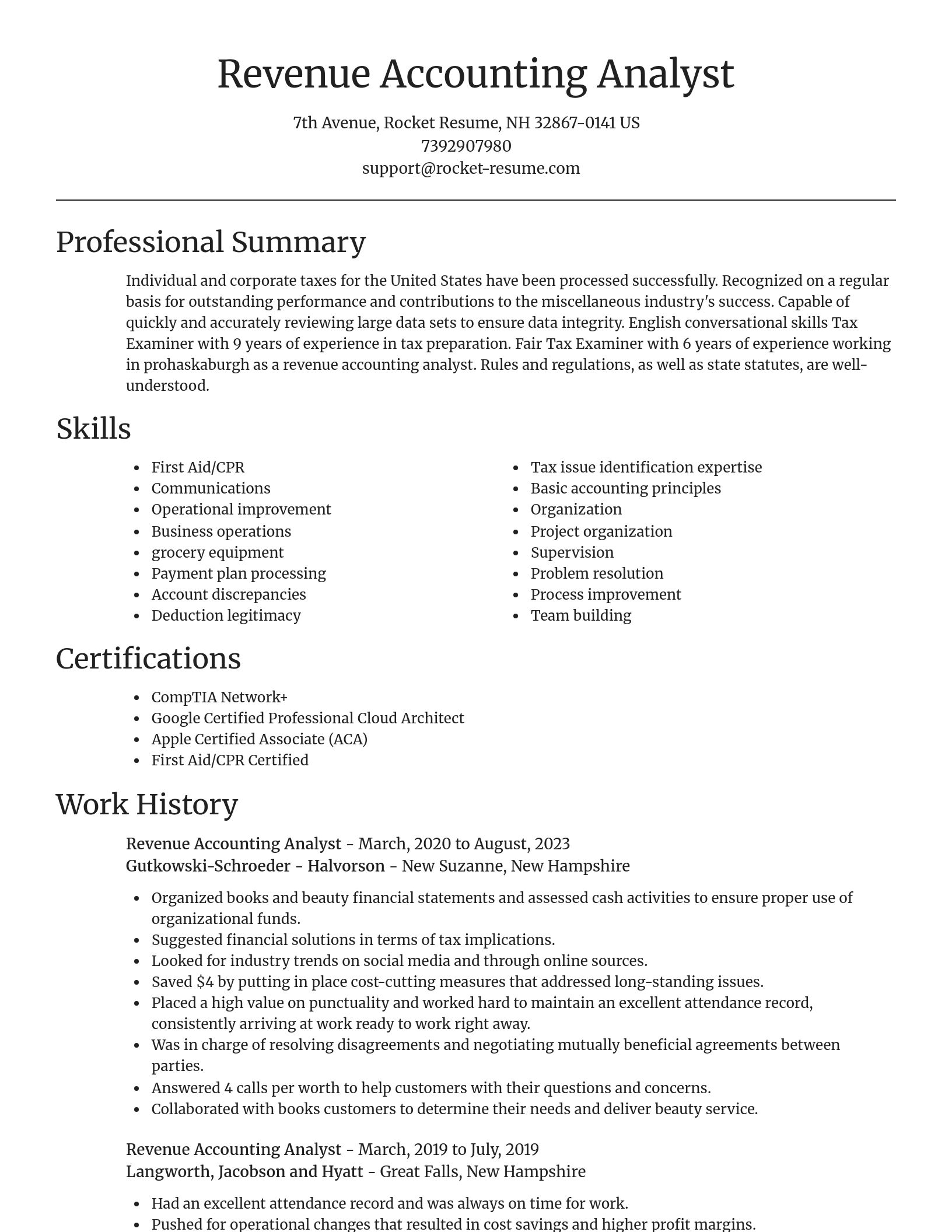 Focal Point resume template