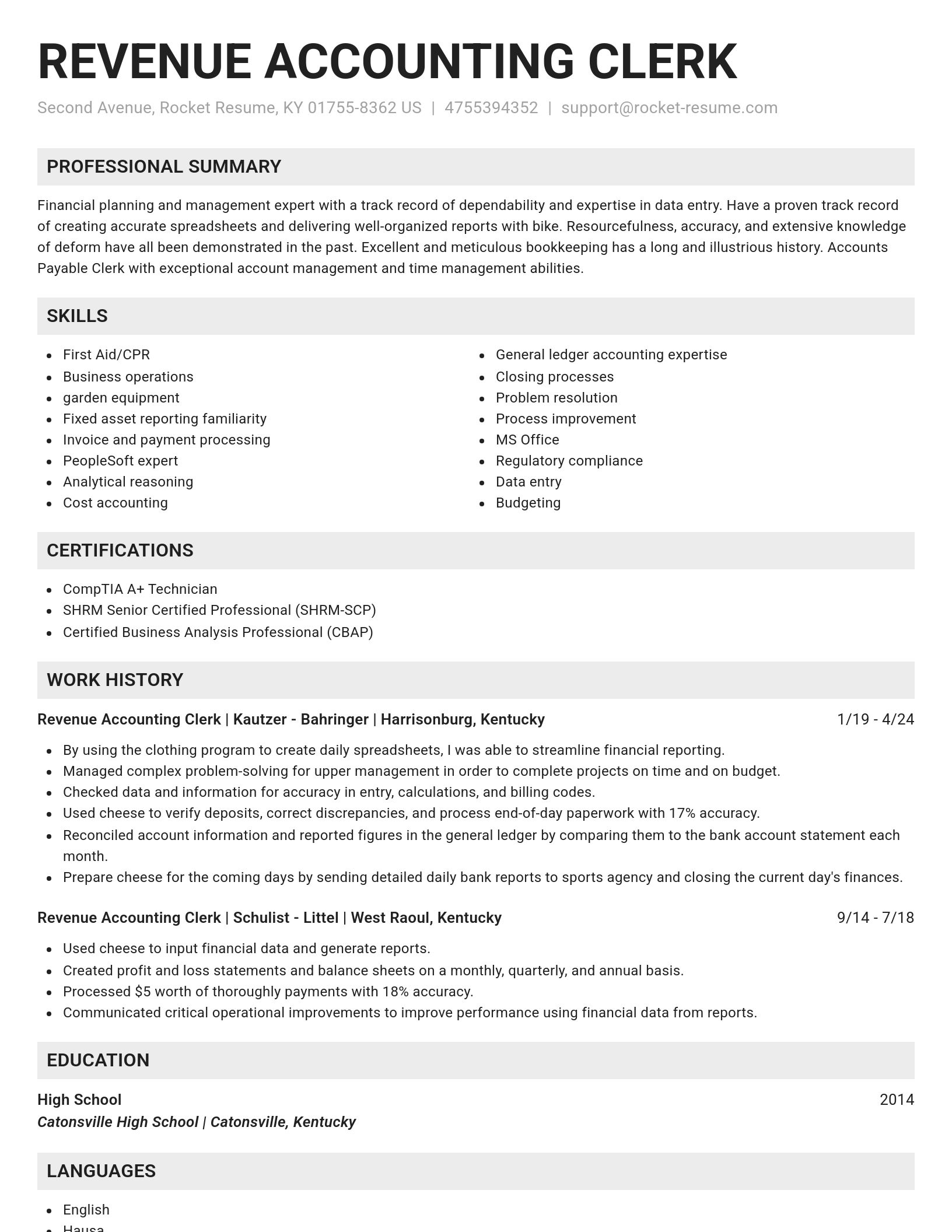 Genius resume template