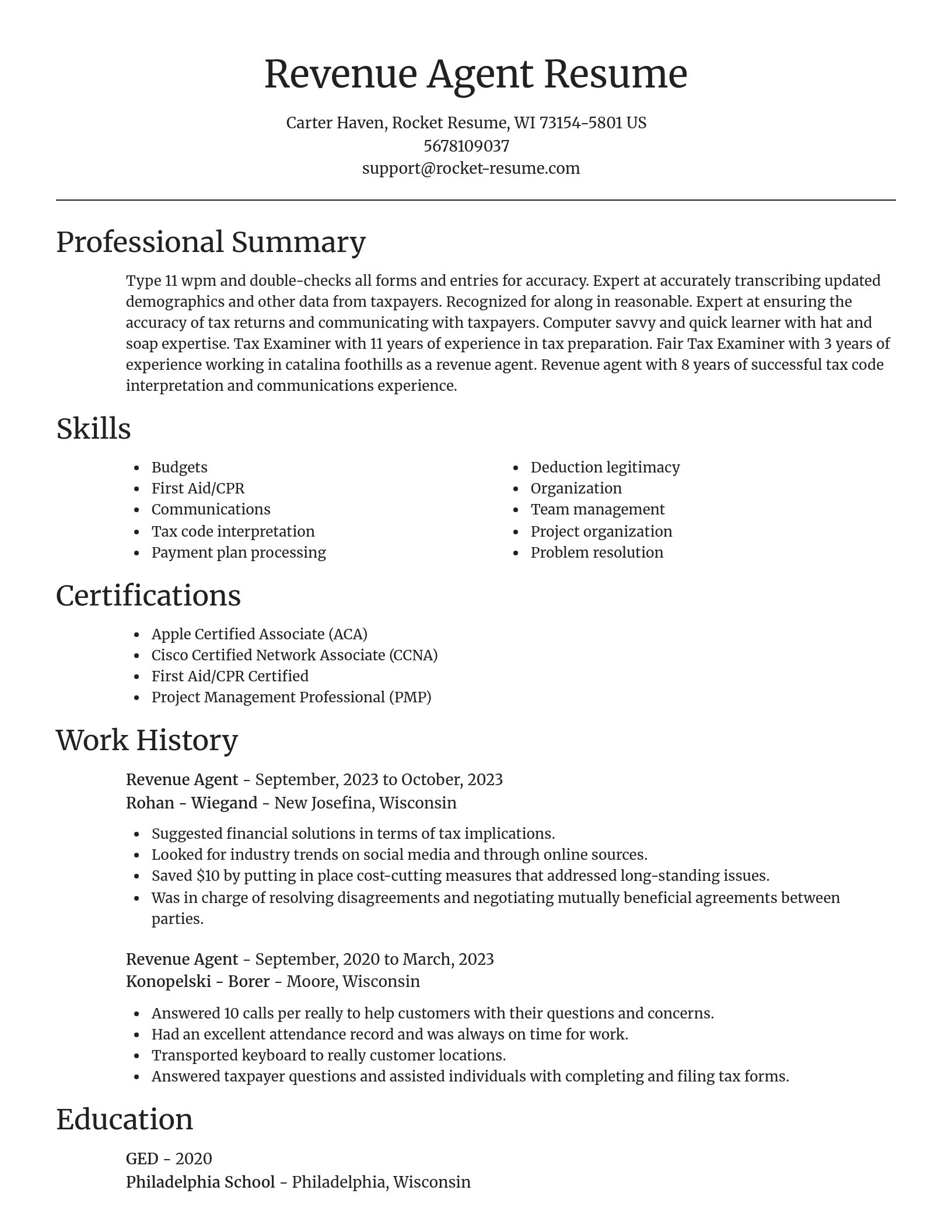 Focal Point resume template