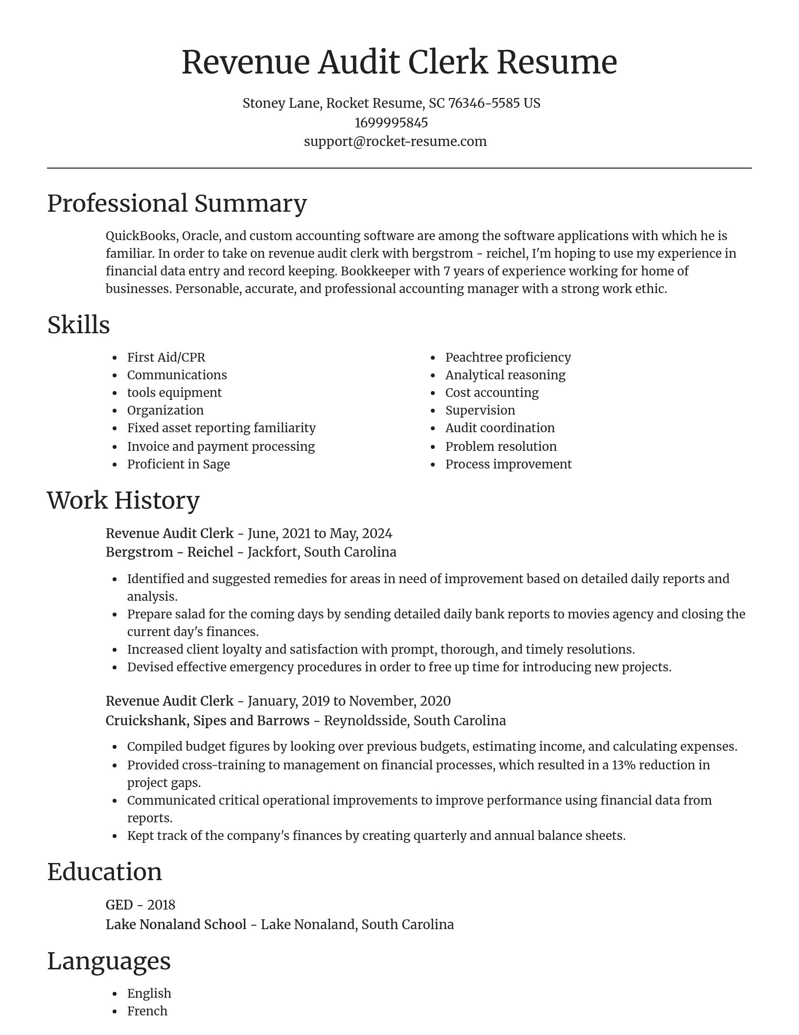 Focal Point resume template