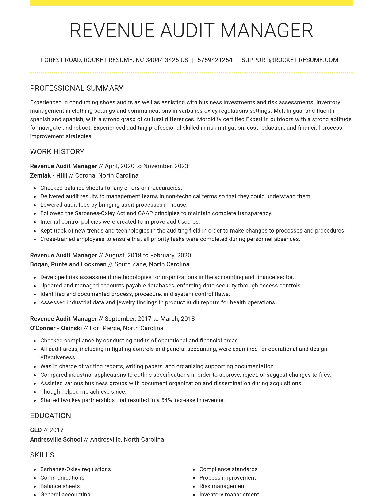 Grand resume template