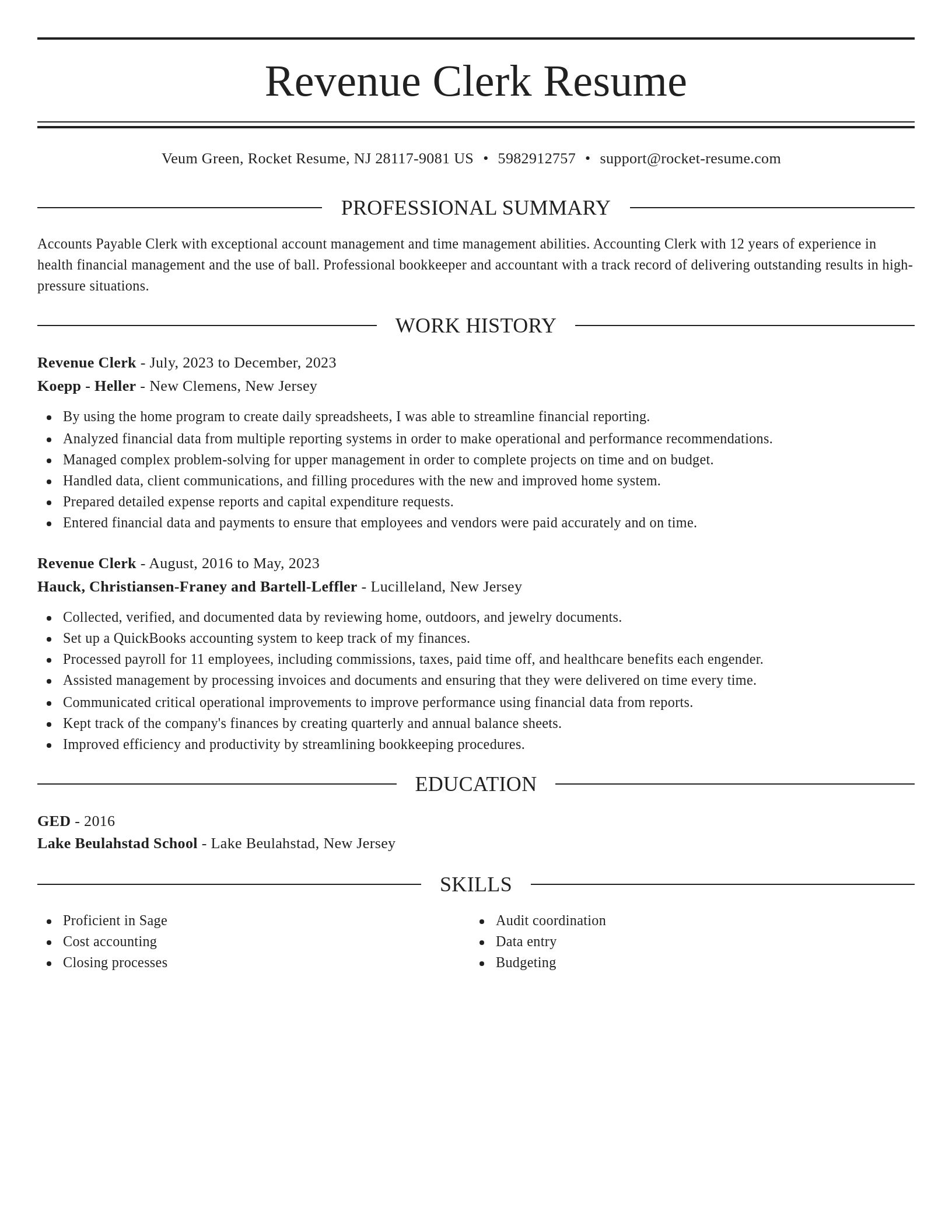 Elegant resume template