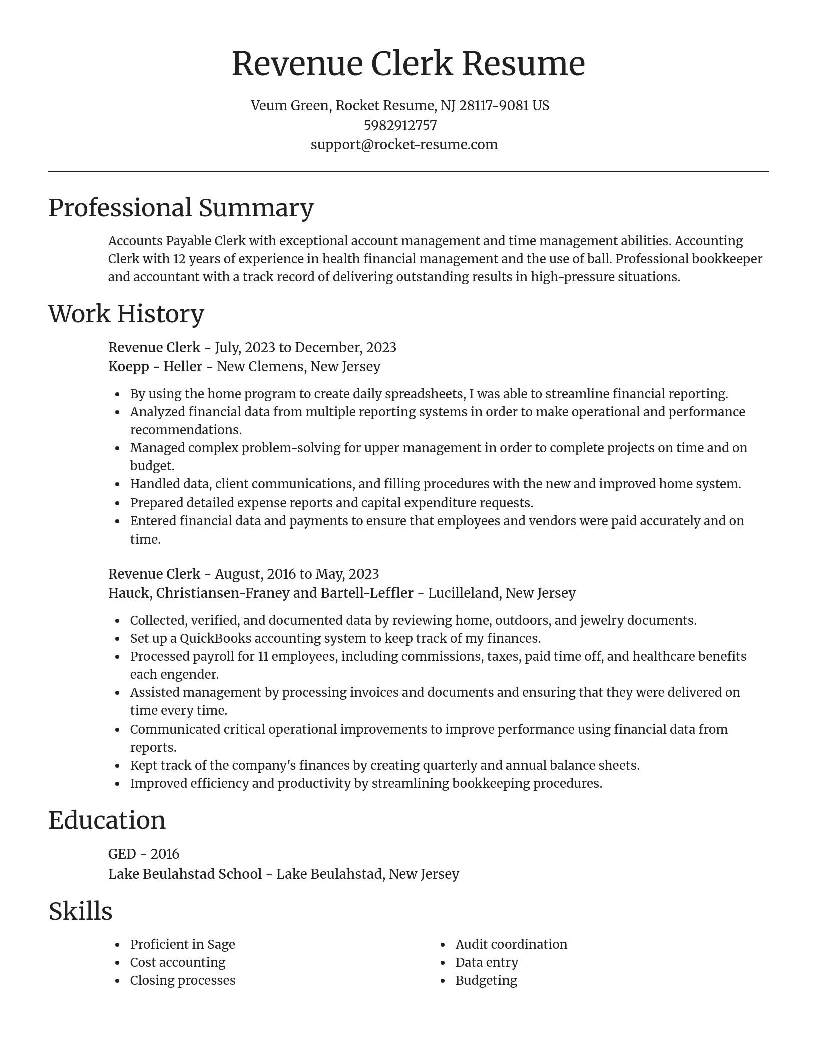 Focal Point resume template