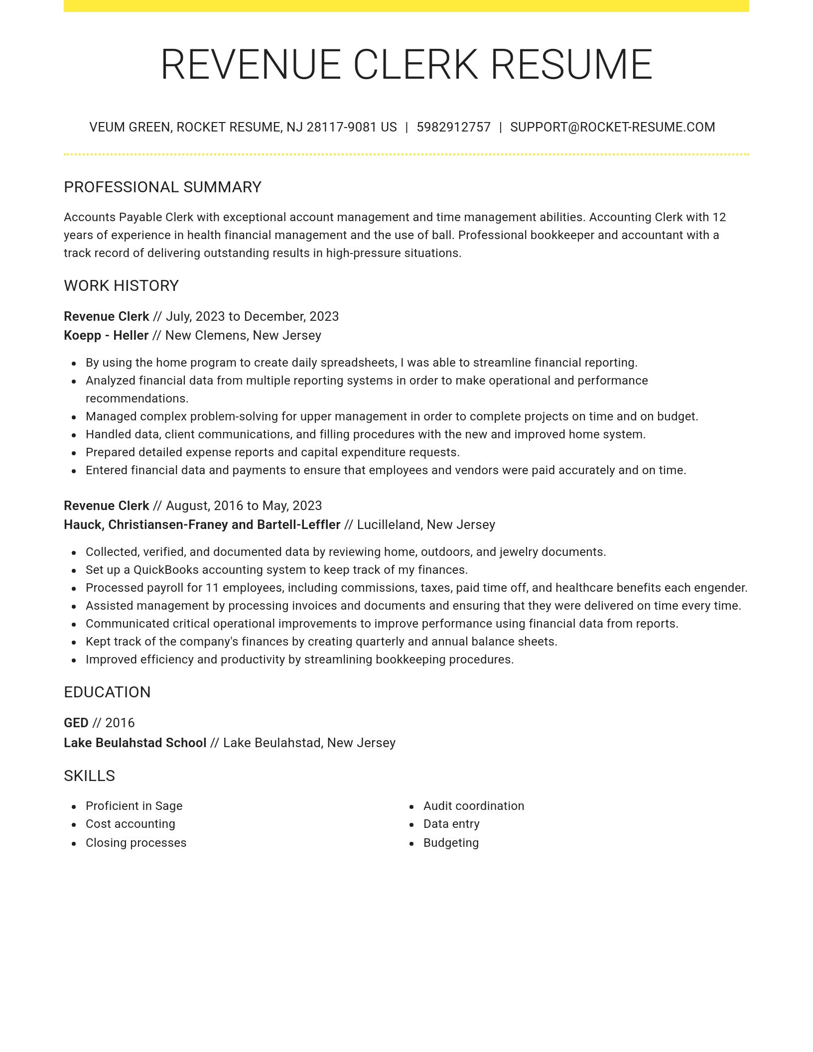 Grand resume template